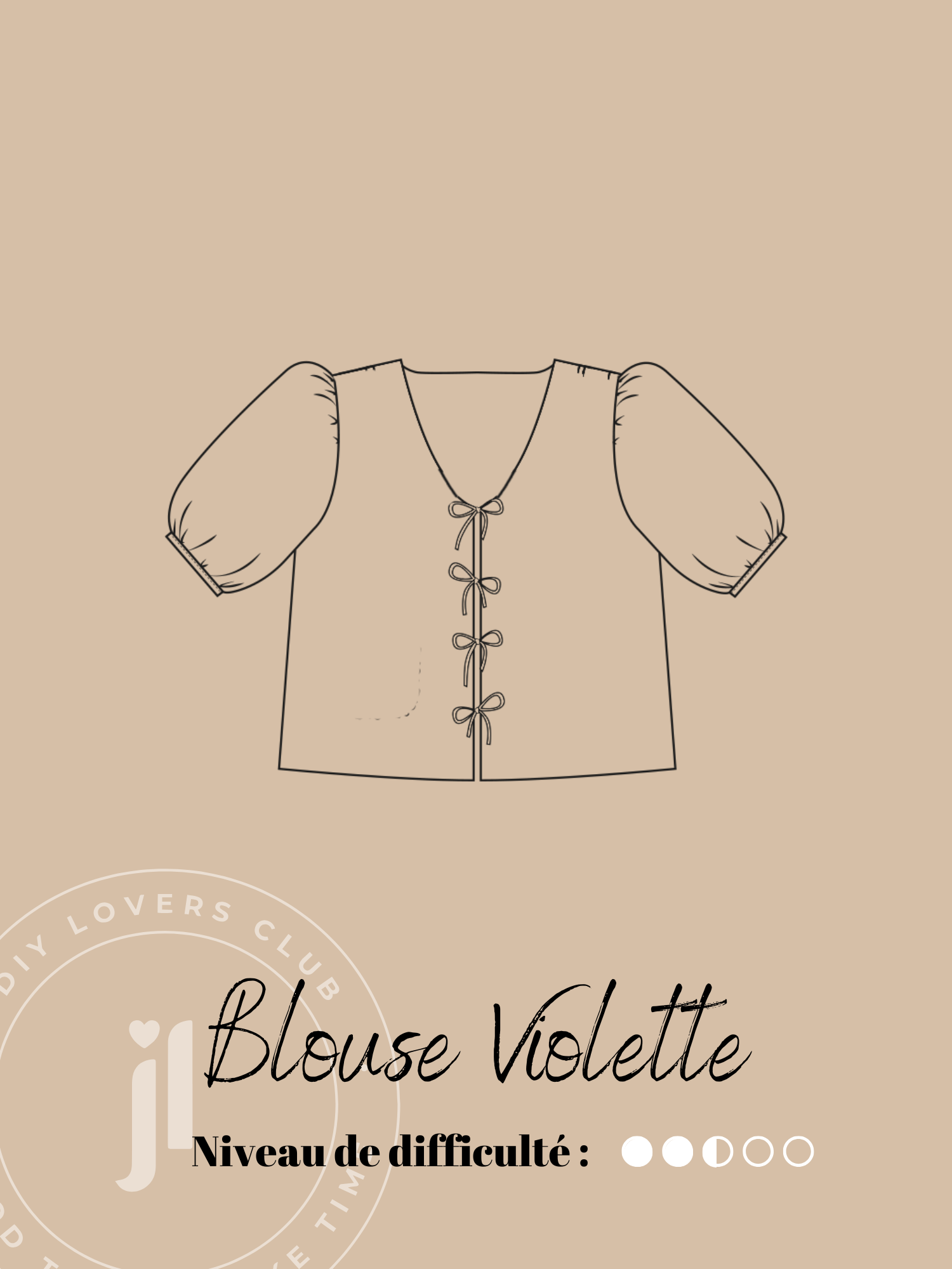Blouse Violette kit couture Joli Lab