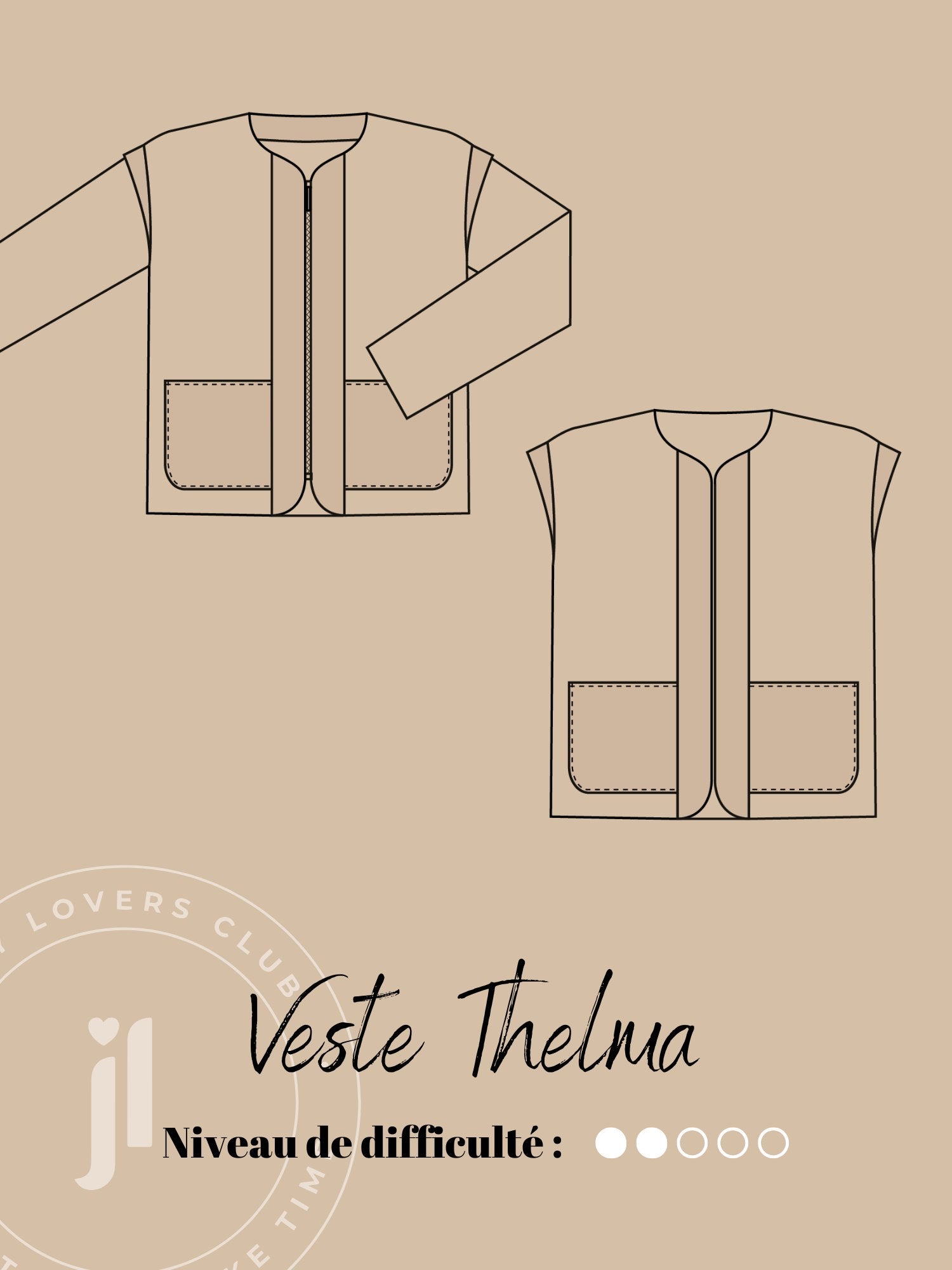 Veste Thelma kit couture Joli Lab