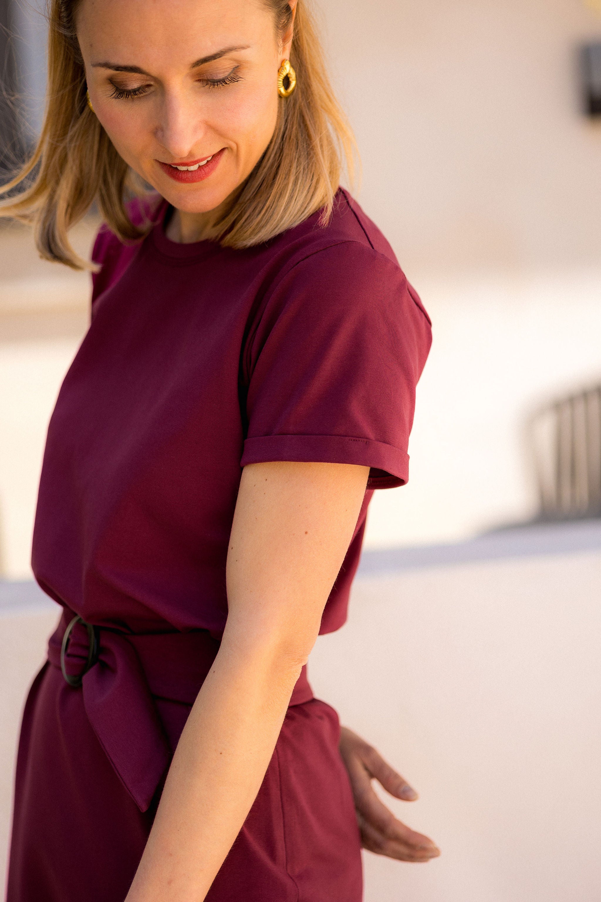 Robe Michelle lie de vin kit couture Joli Lab