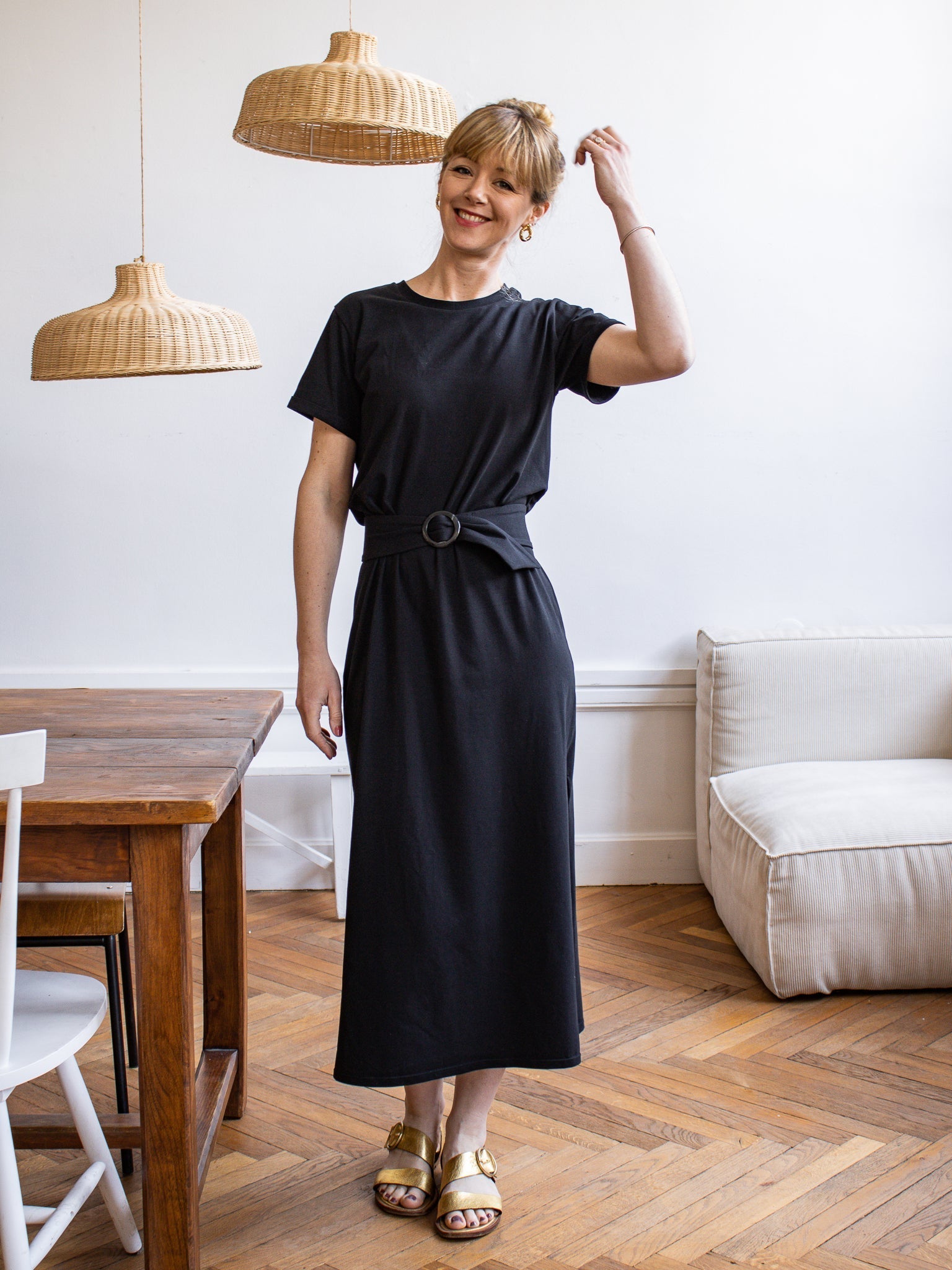Coupons jersey - coloris noir - Joli Lab