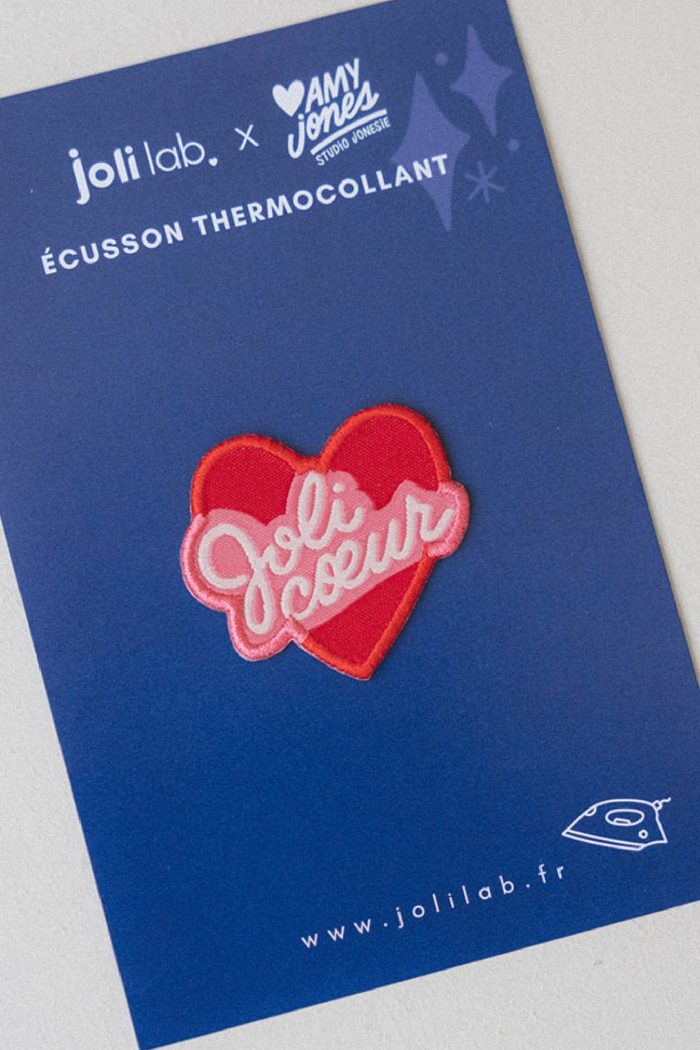 Écusson thermocollant - joli coeur - Joli Lab