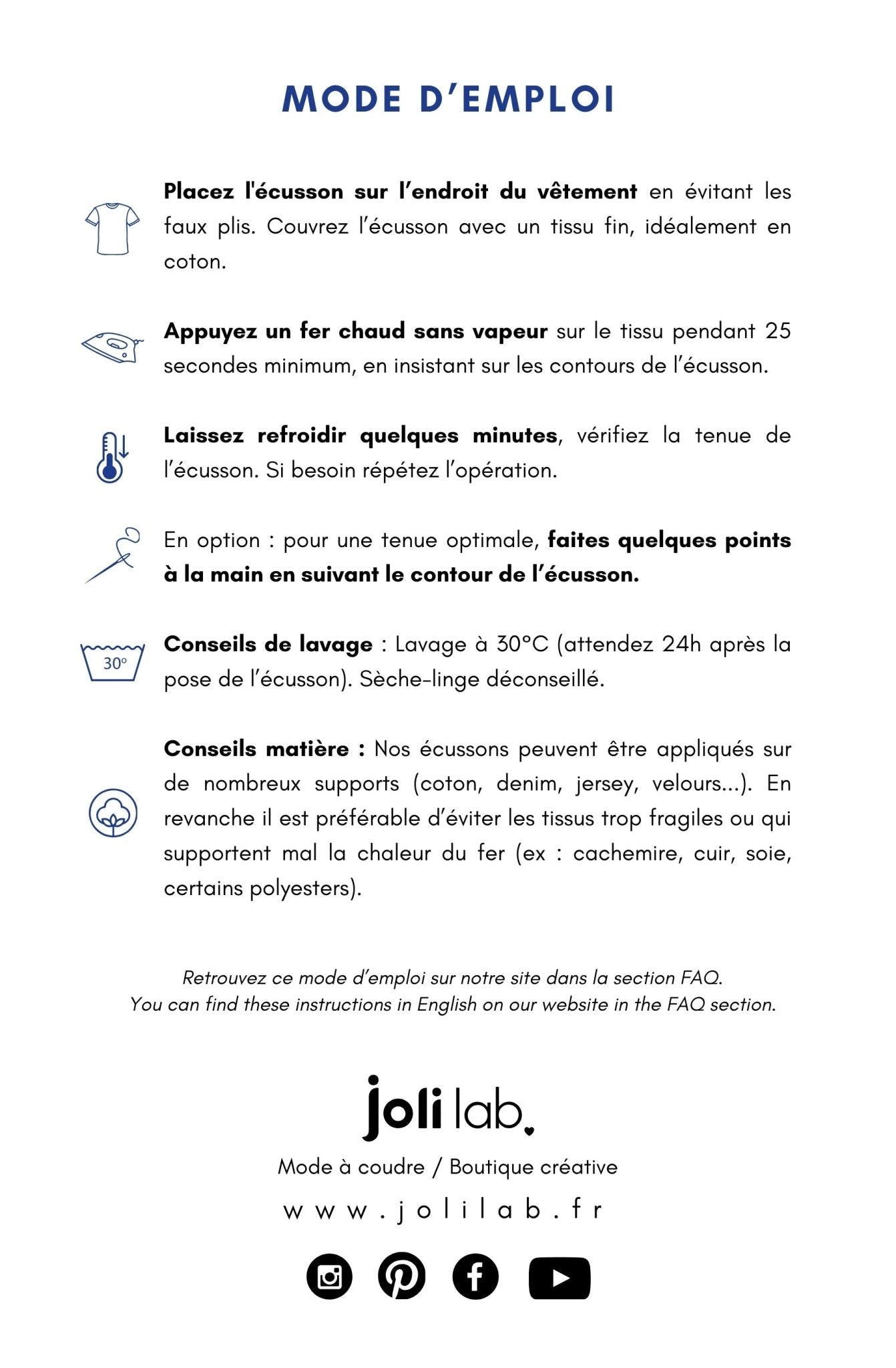 Écusson thermocollant - Make Magic - Joli Lab