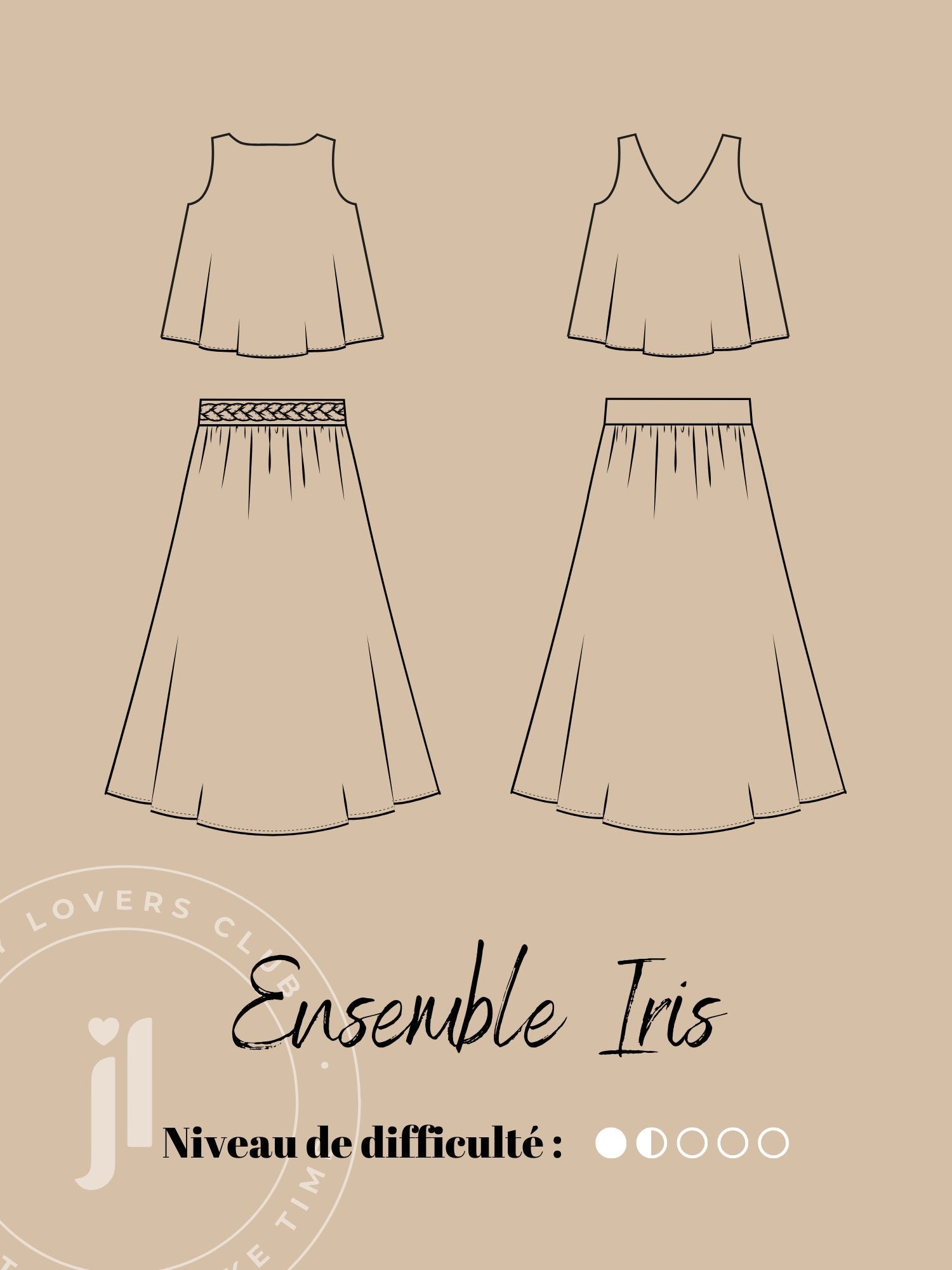 Ensemble Iris - Patron Couture PDF - Joli Lab
