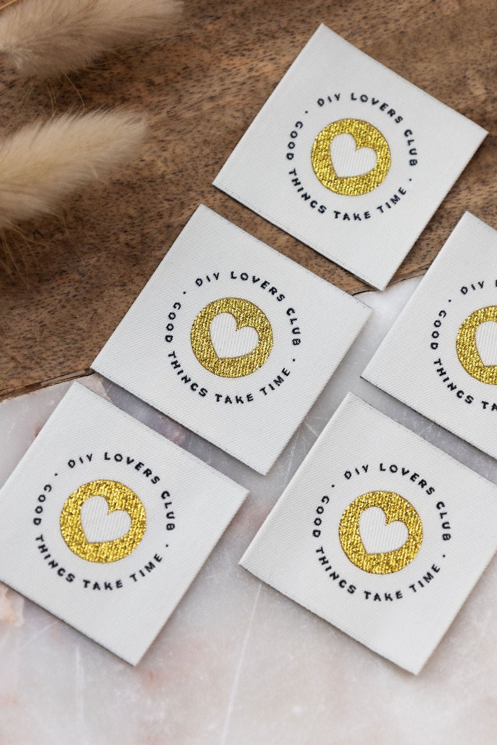 Étiquettes tissées - DIY LOVERS CLUB (lot de 5) - Joli Lab