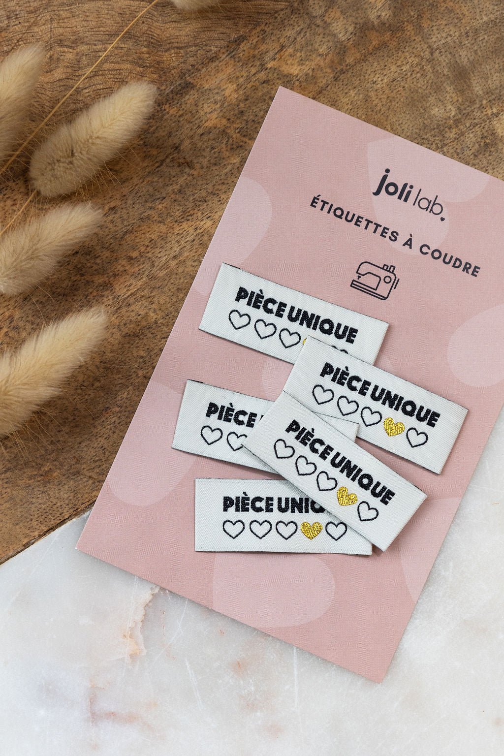 Étiquettes tissées - PIÈCE UNIQUE (lot de 5) - Joli Lab