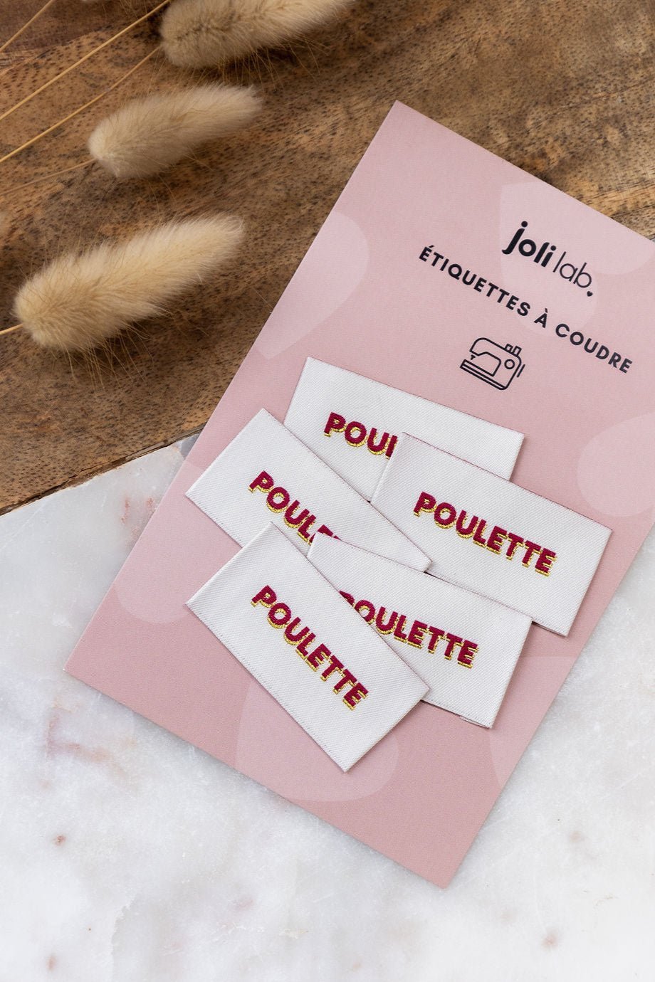 Étiquettes tissées - POULETTE (lot de 5) - Joli Lab
