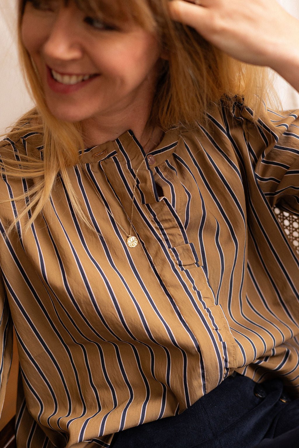 Joli Kit Couture - Blouse Lila rayée cappuccino - Joli Lab