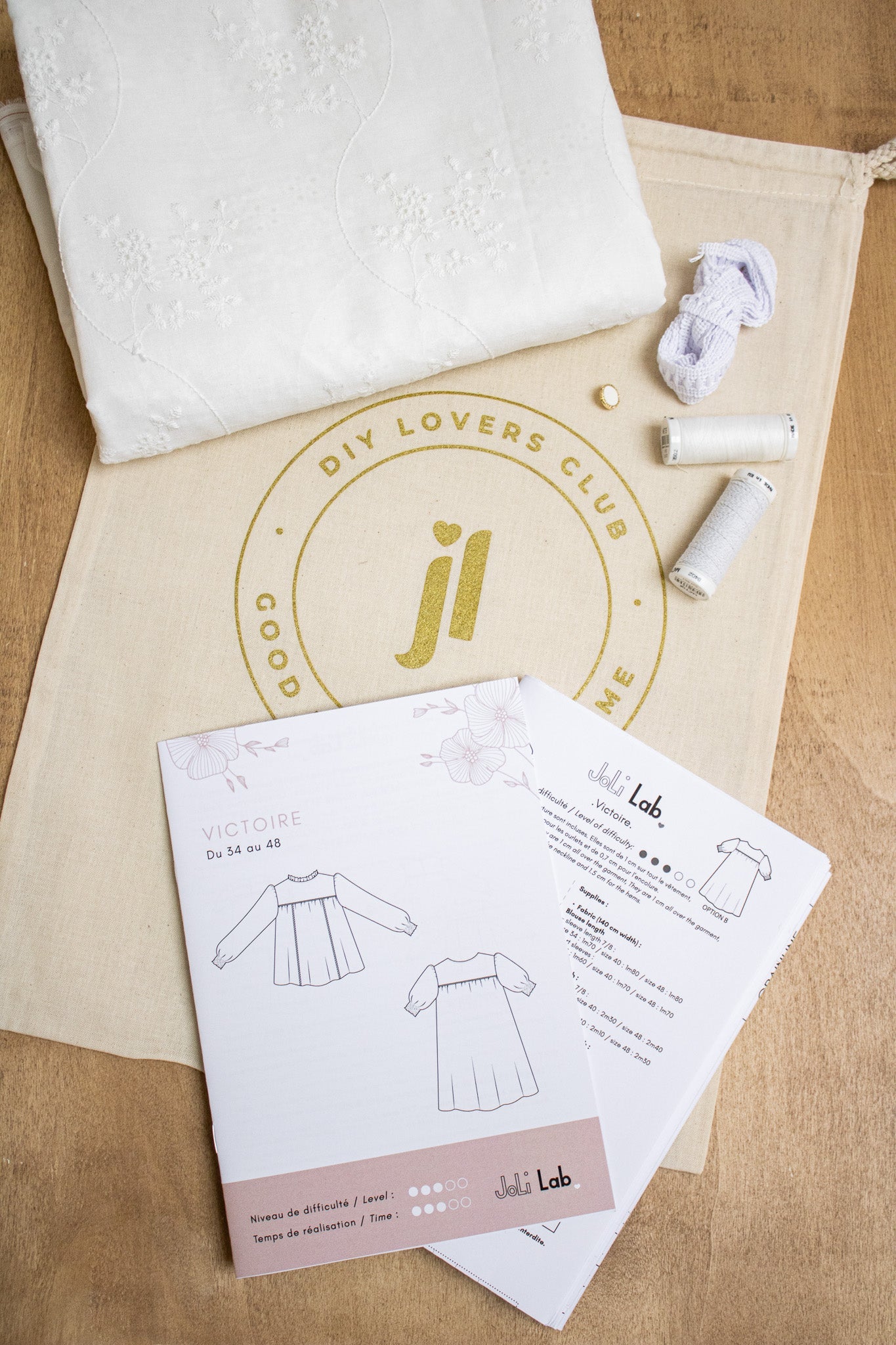 Joli Kit Couture - Blouse Victoire coton brodé - Joli Lab
