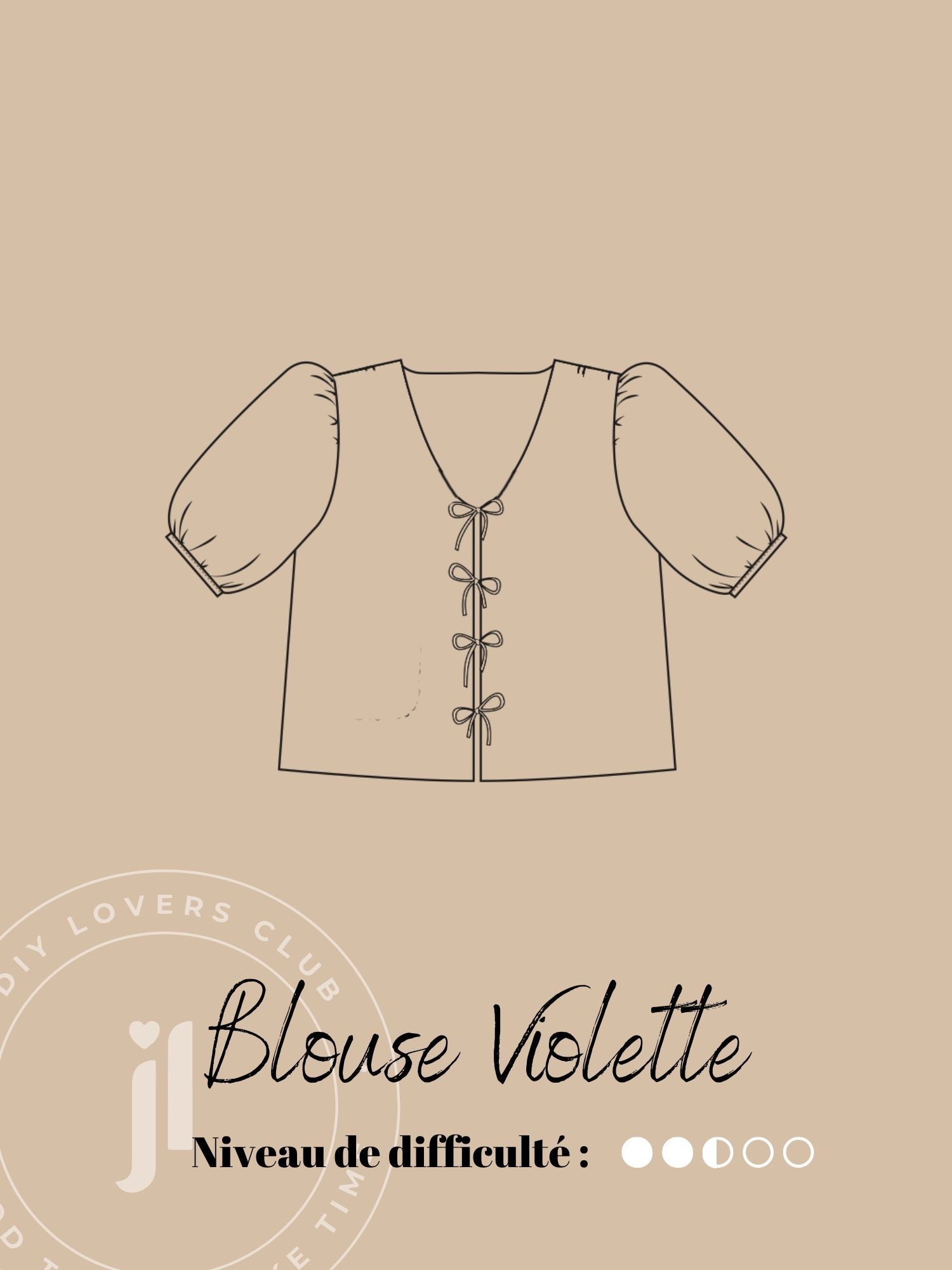 Joli Kit Couture - Blouse Violette broderie anglaise - Joli Lab