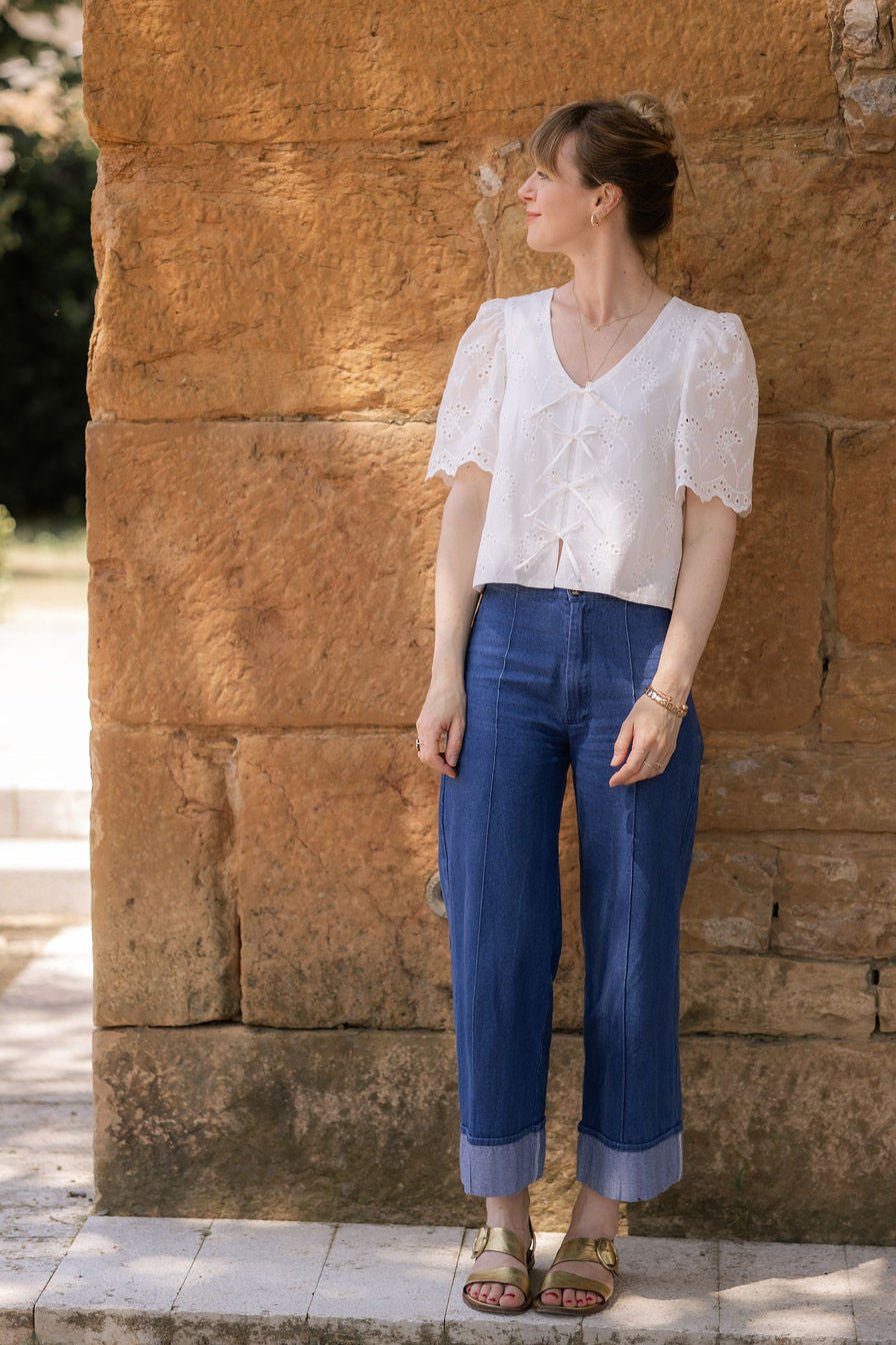 Joli Kit Couture - Blouse Violette broderie anglaise - Joli Lab