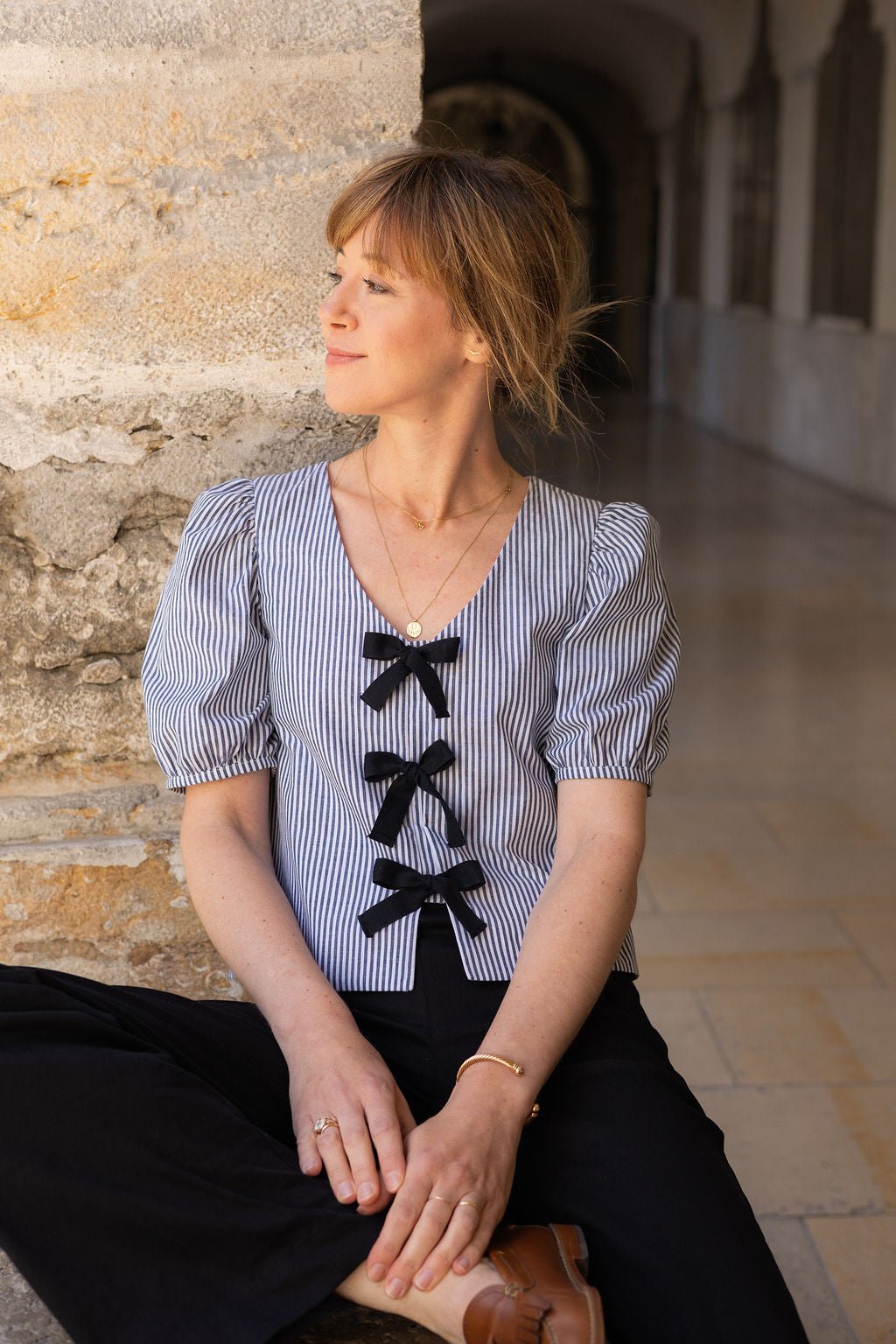 Joli Kit Couture - Blouse Violette rayée - Joli Lab