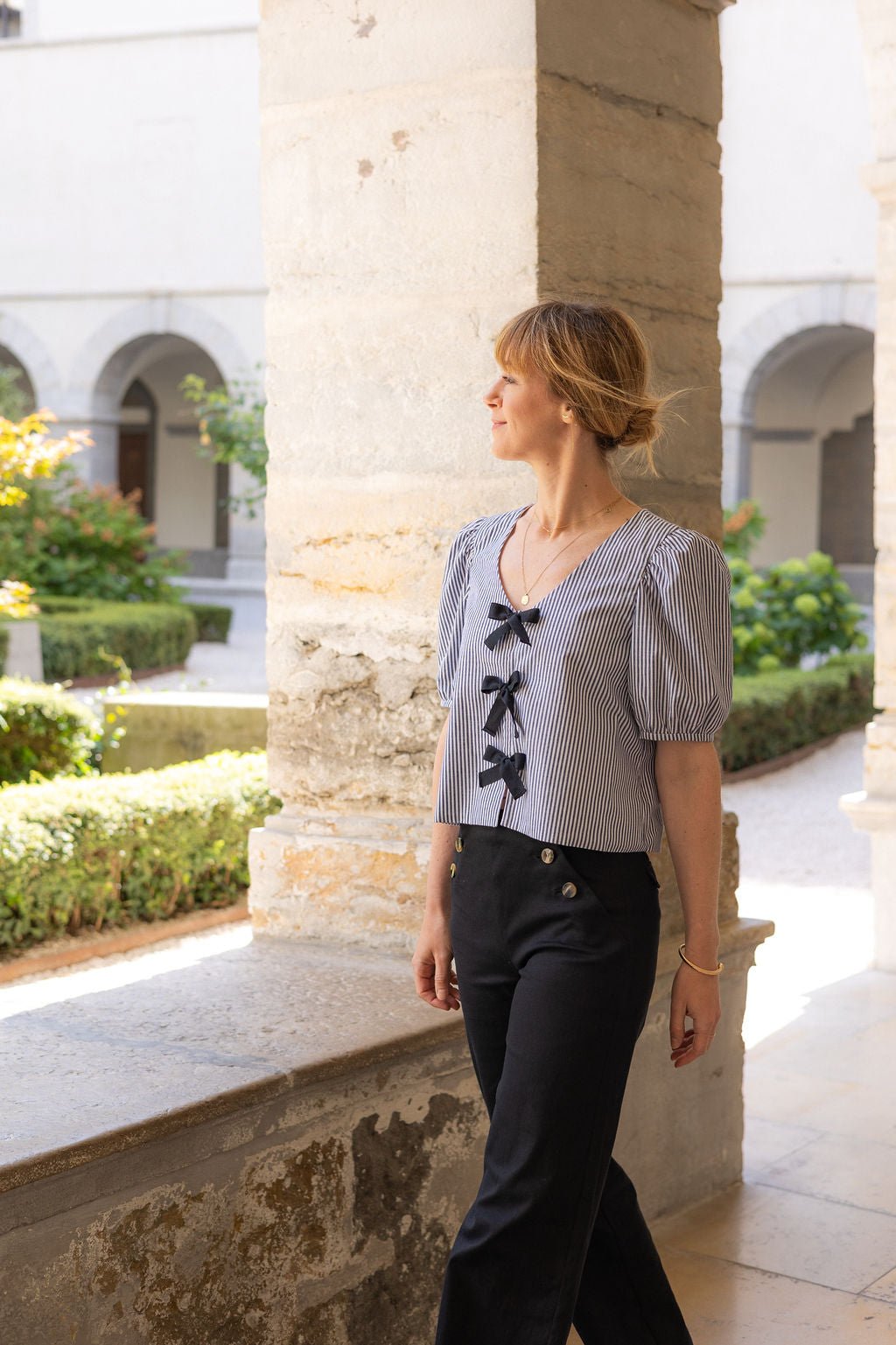 Joli Kit Couture - Blouse Violette rayée - Joli Lab