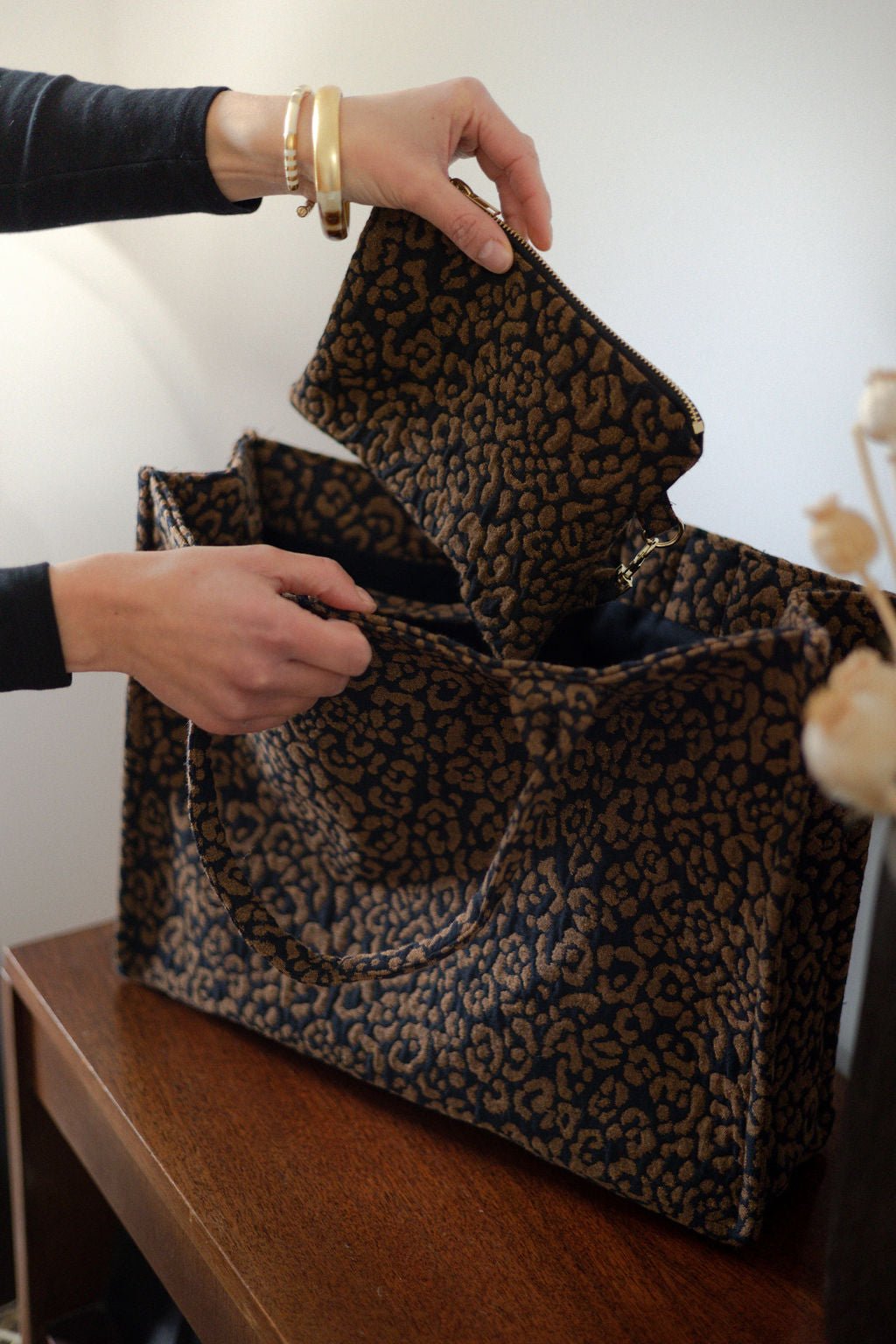 Joli Kit Couture - Cabas Anita jacquard léopard - Joli Lab