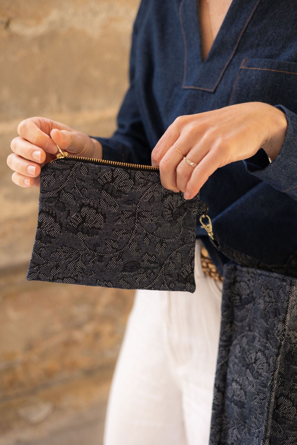 Joli Kit Couture - Cabas Anita jacquard midnight garden - Joli Lab