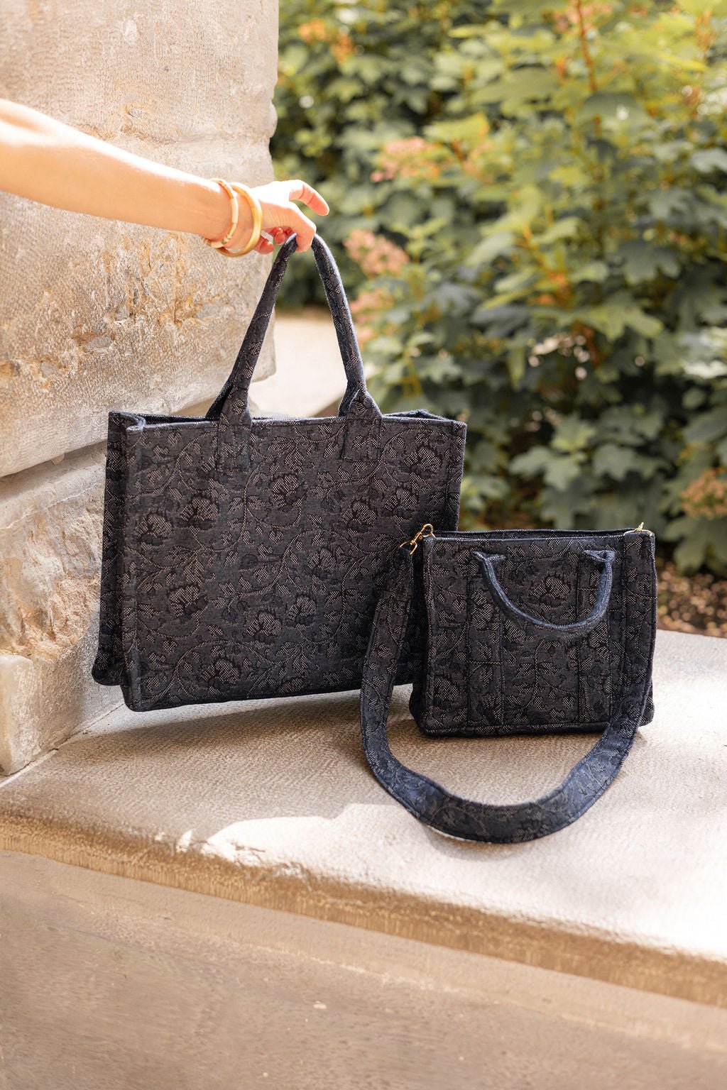 Joli Kit Couture - Cabas Anita jacquard midnight garden - Joli Lab