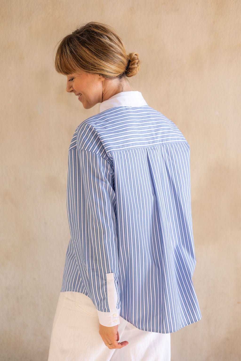 Joli Kit Couture - Chemise Camille rayée col blanc - Joli Lab