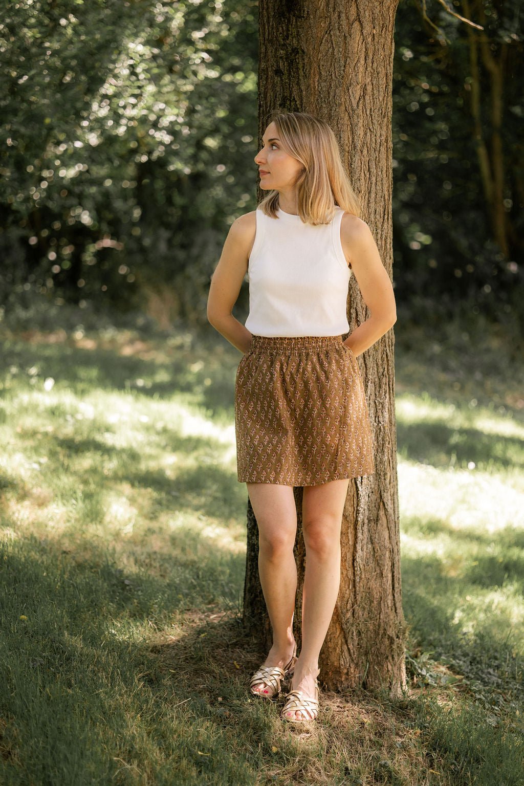 Joli Kit Couture - Jupe - short Zélie coton indien kaki - Joli Lab