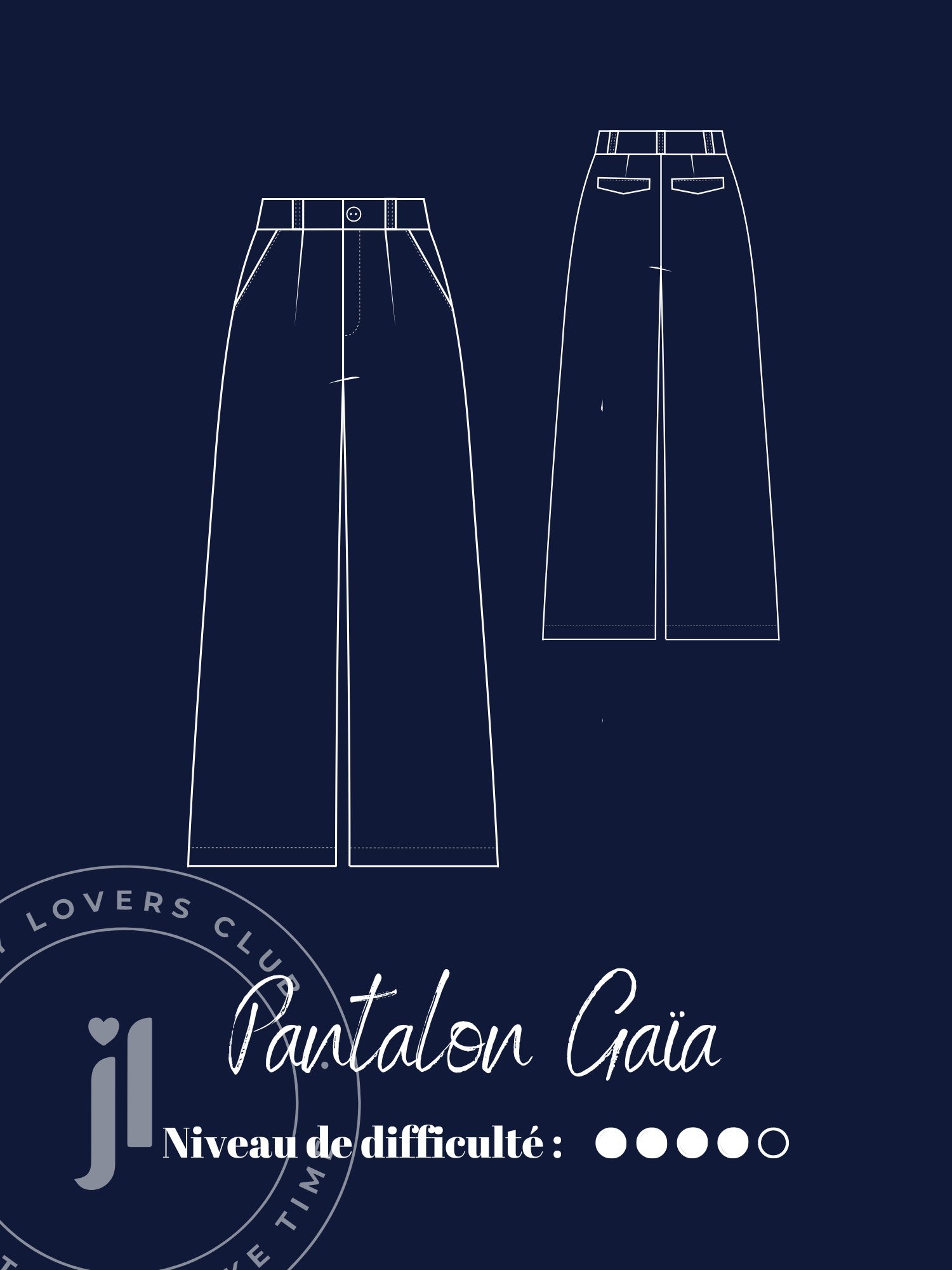 Joli Kit Couture - Pantalon Gaïa marine - Joli Lab
