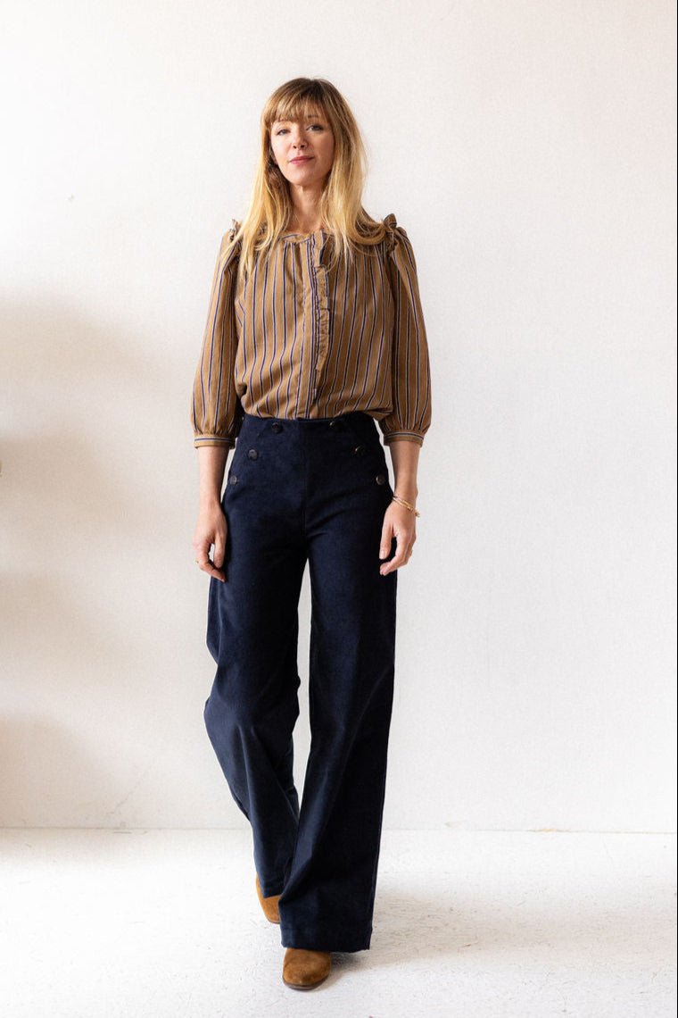 Joli Kit Couture - Pantalon Noé velours marine - Joli Lab