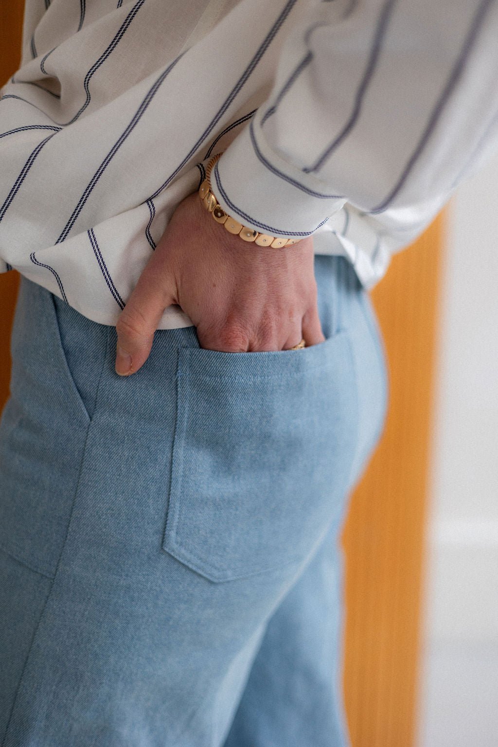 Joli Kit Couture - Pantalon Suzanne denim bleu clair - Joli Lab