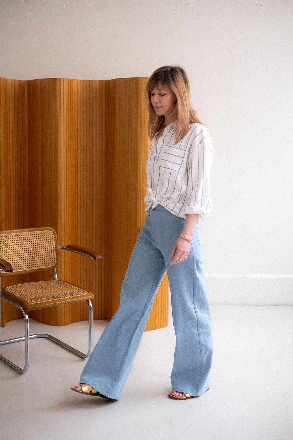 Joli Kit Couture - Pantalon Suzanne denim bleu clair - Joli Lab