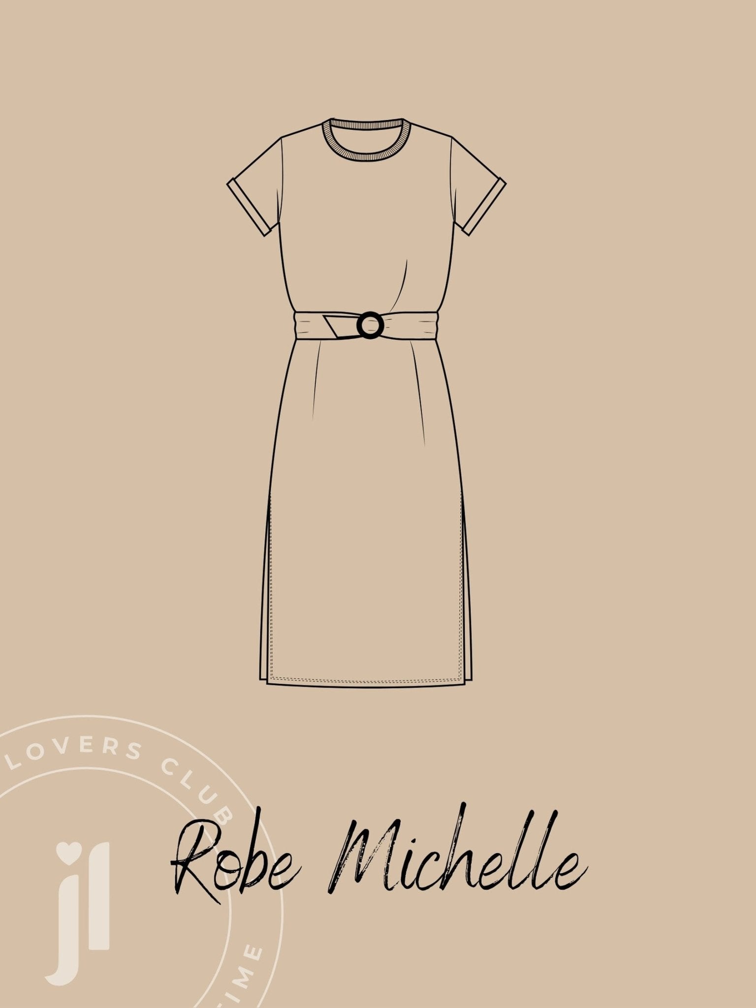 Joli Kit Couture - Robe Michelle lie de vin - Joli Lab