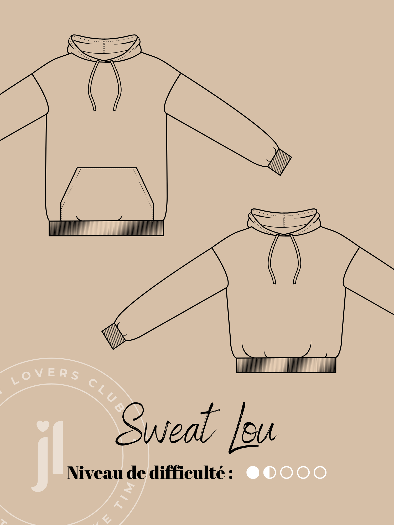 Joli Kit Couture - Sweat Lou lie de vin - Joli Lab