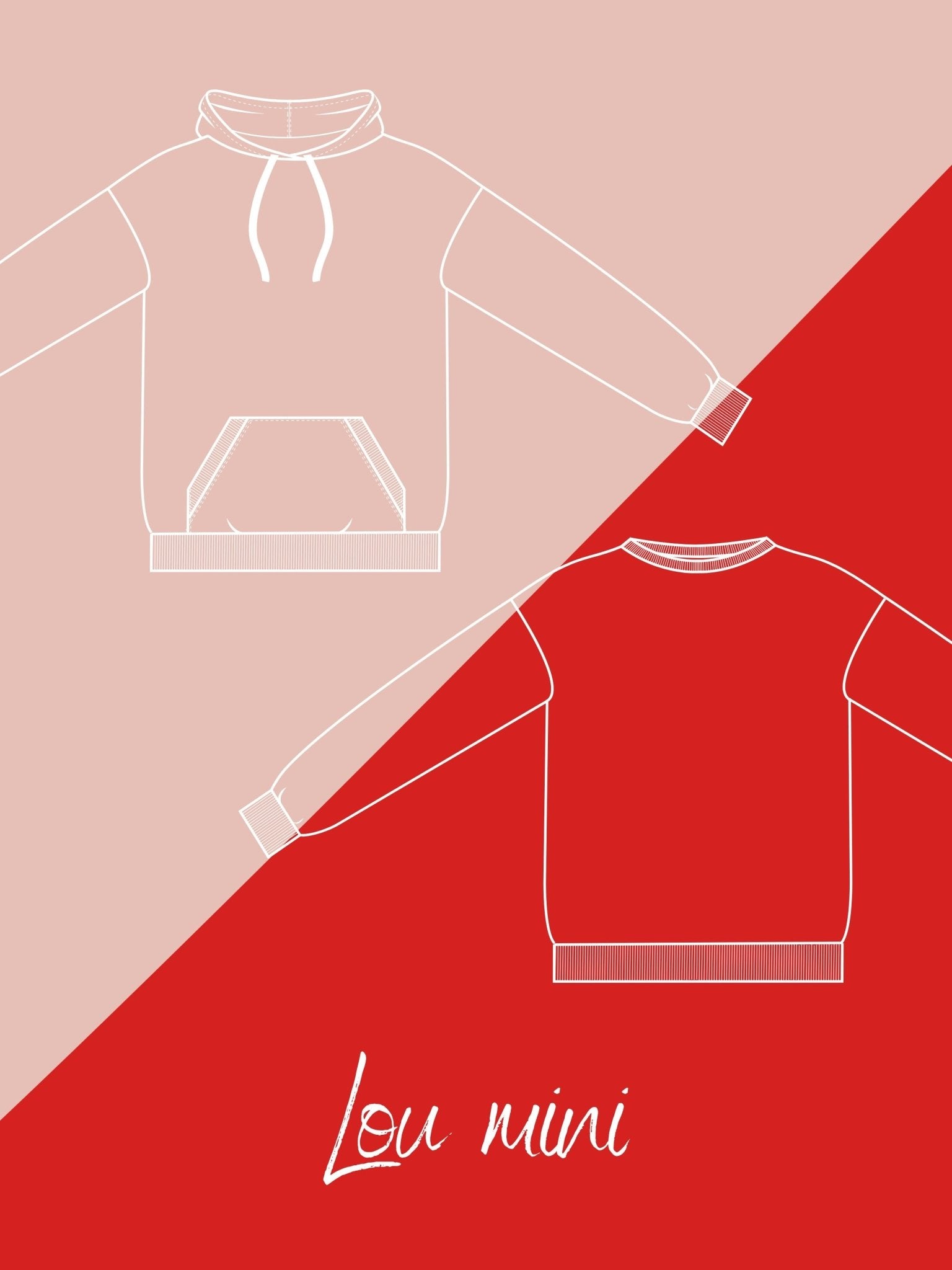 Joli Kit Couture - Sweat Lou mini rose/rouge - Joli Lab