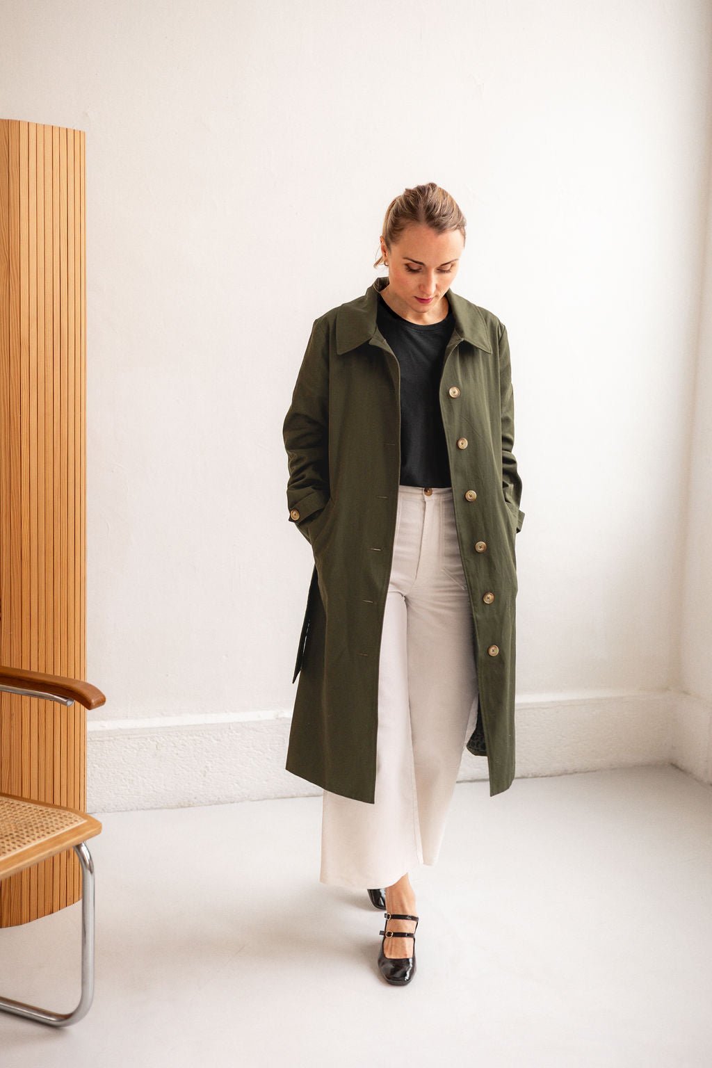 Joli Kit Couture - Trench Simone long kaki - Joli Lab