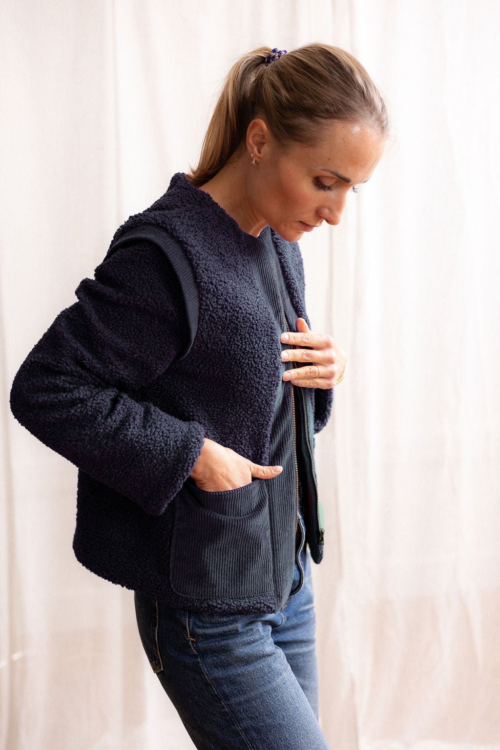 Joli Kit Couture - Veste Thelma marine - Joli Lab