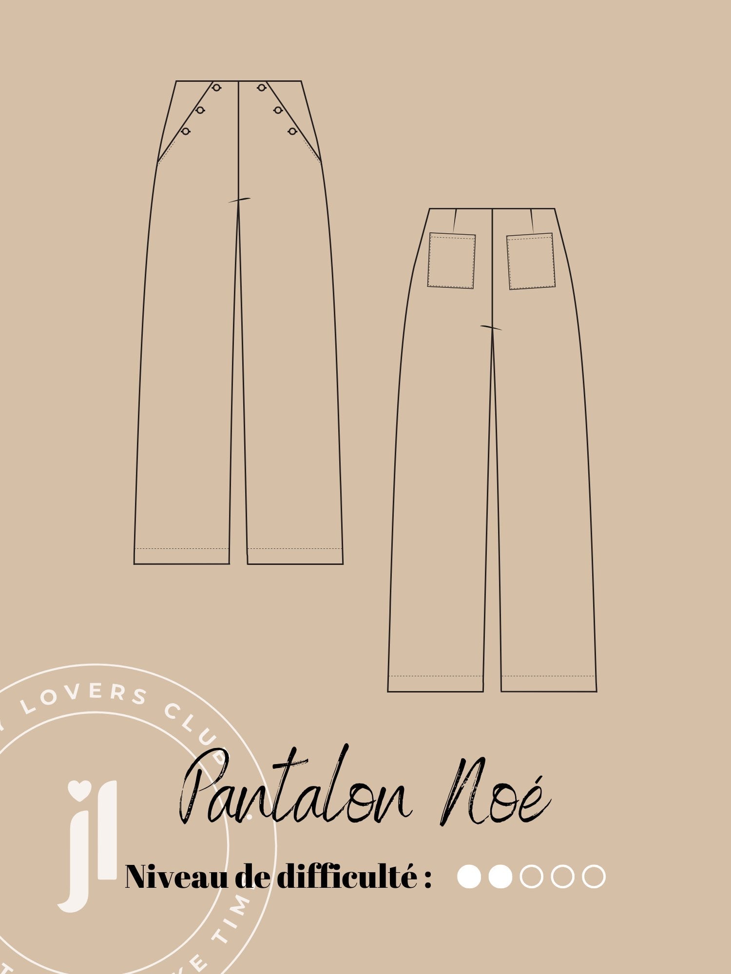 Pantalon Noé - Patron Couture PDF - Joli Lab