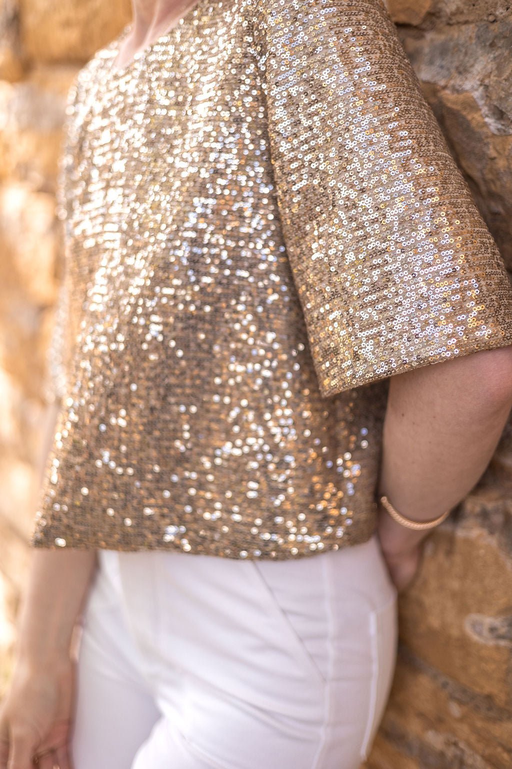 Coupons sequins coloris champagne Joli Lab