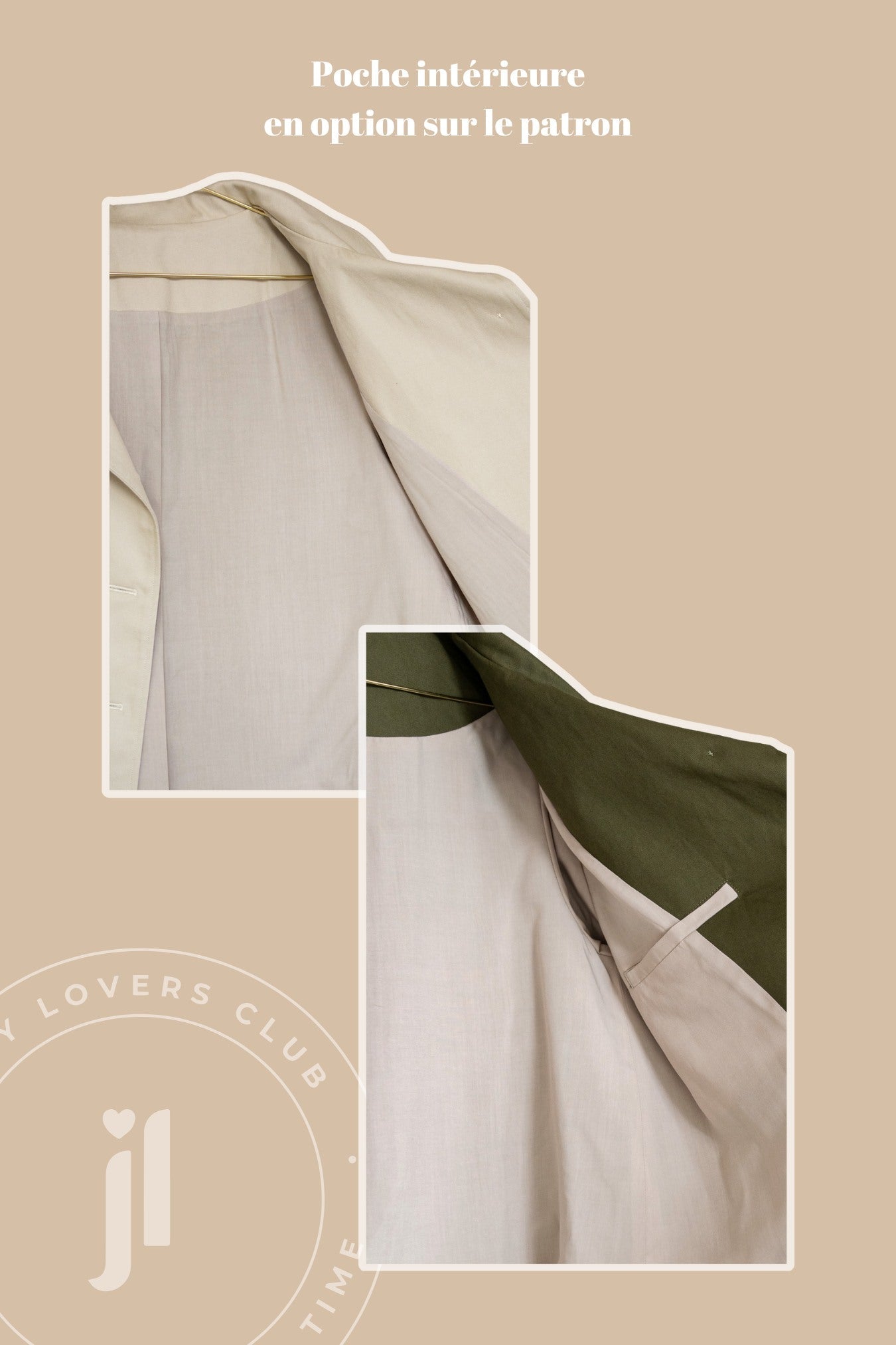 Trench Simone - Patron Couture PDF ou Pochette - Joli Lab