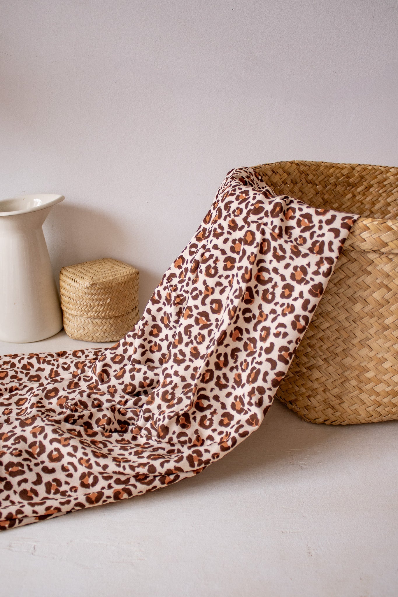 Viscose léopard - coloris écru/caramel - Joli Lab