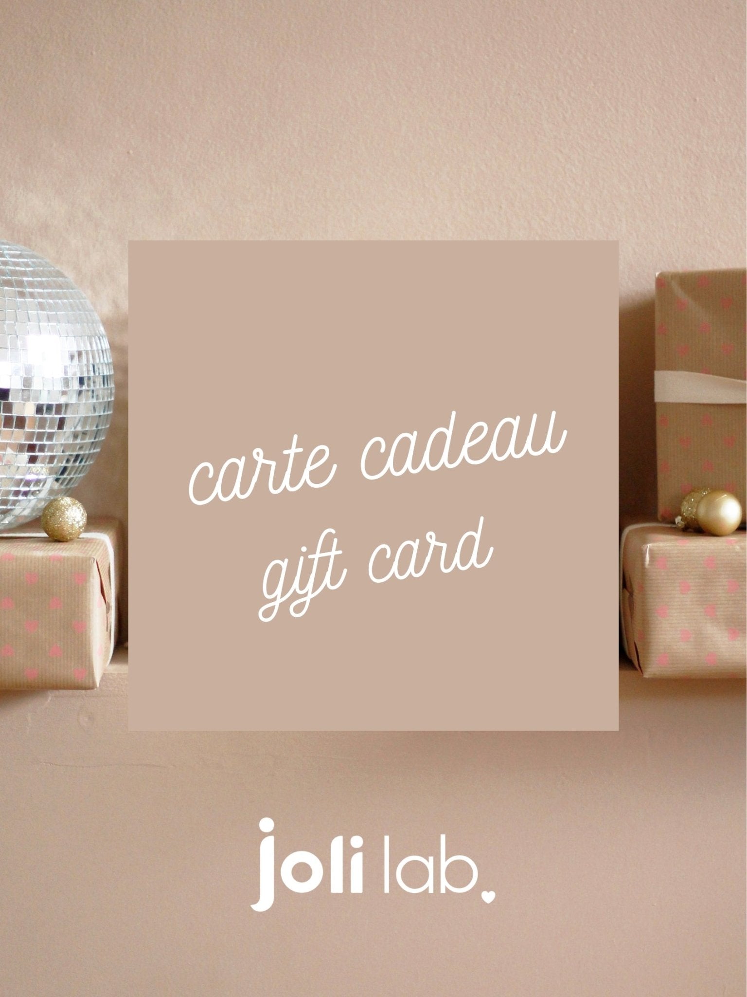 e-carte cadeau - Joli Lab