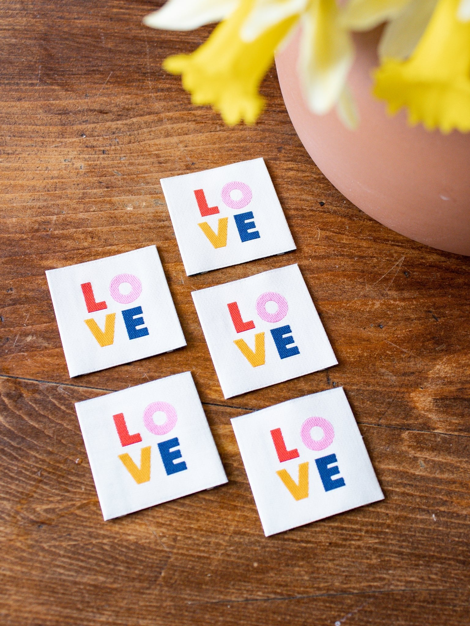 Étiquettes tissées - LOVE (lot de 5) - Joli Lab