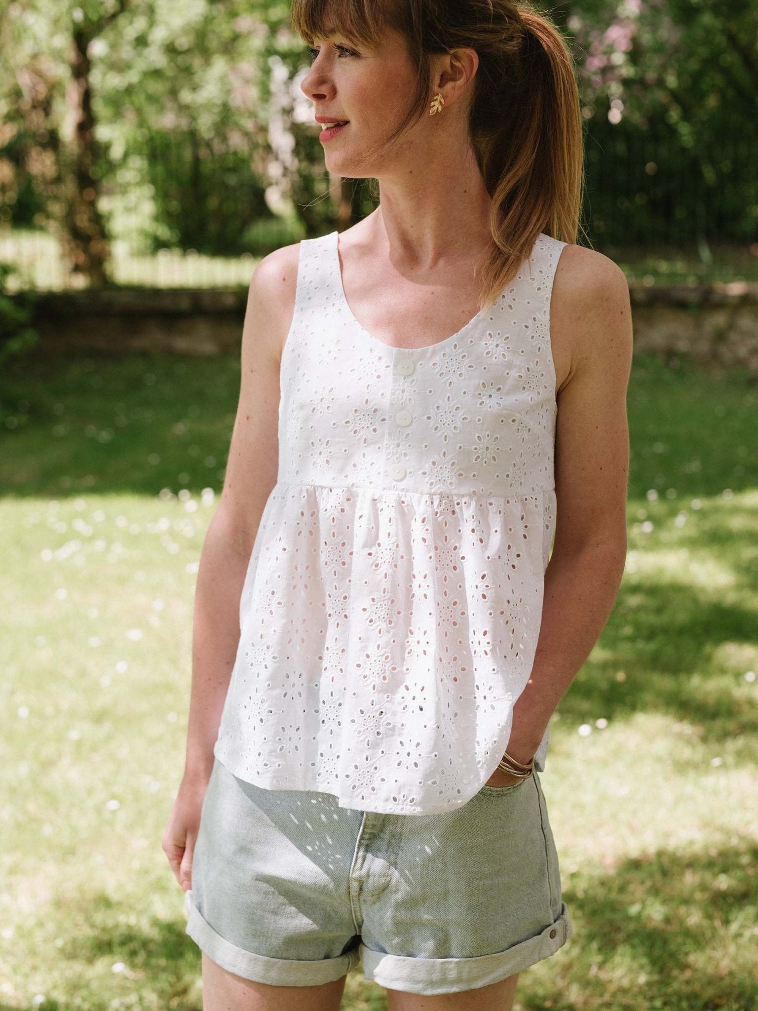 Joli Kit Couture - Top Plum Broderie anglaise - Joli Lab