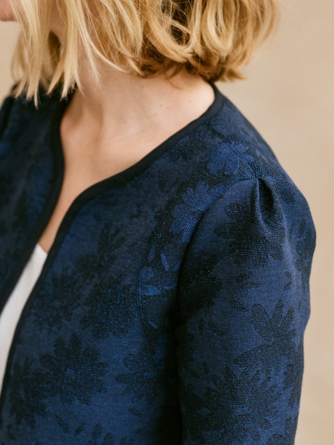 Joli Kit Couture - Veste Gaby jacquard Blossom night - Joli Lab