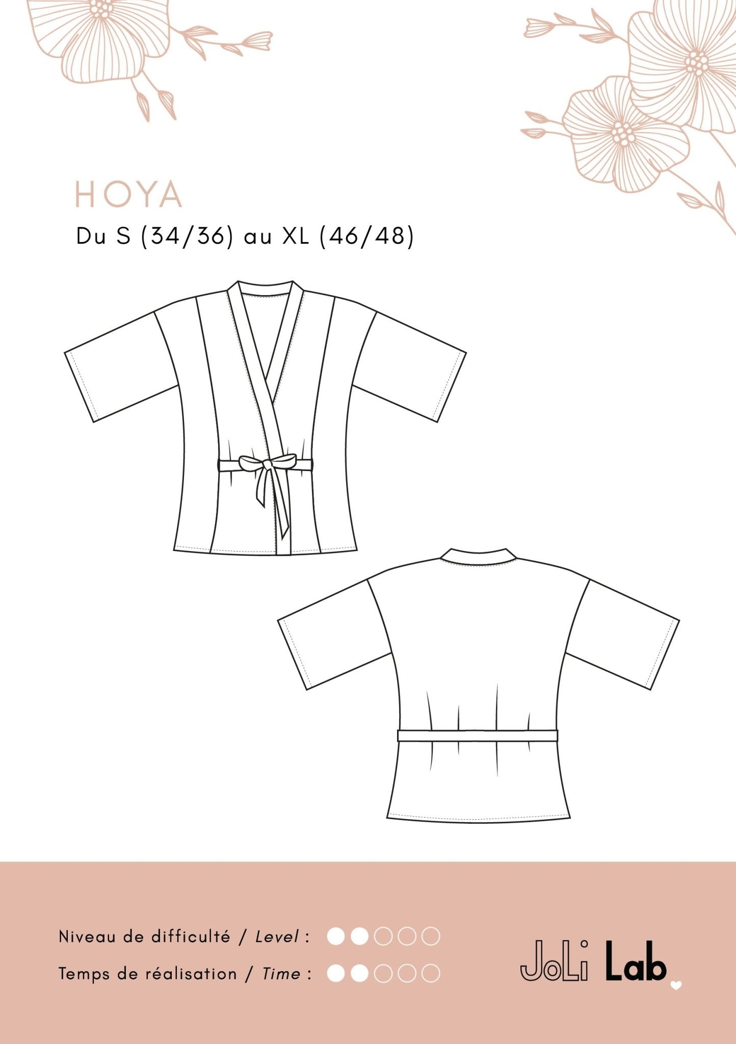 Kimono Hoya - Patron PDF ou pochette - Joli Lab