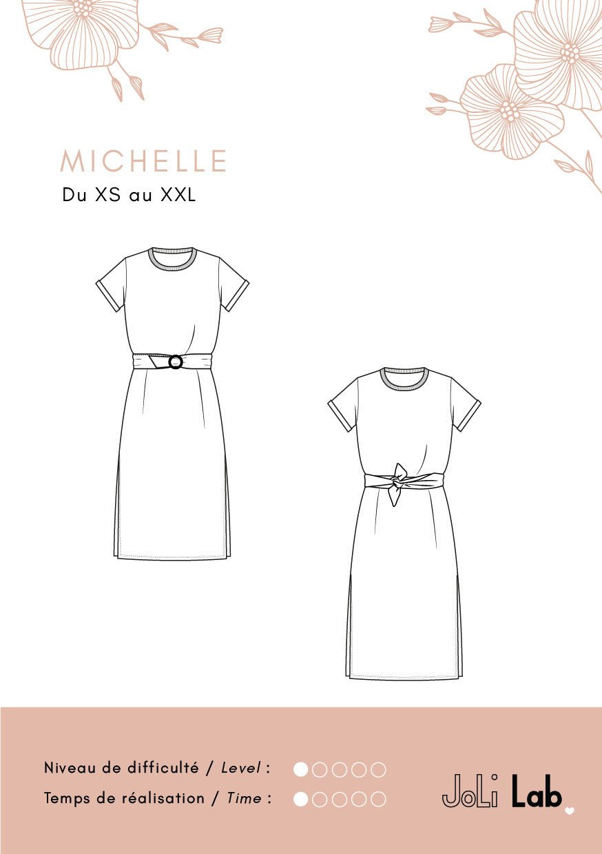 Robe Michelle - Patron Couture PDF ou Pochette - Joli Lab