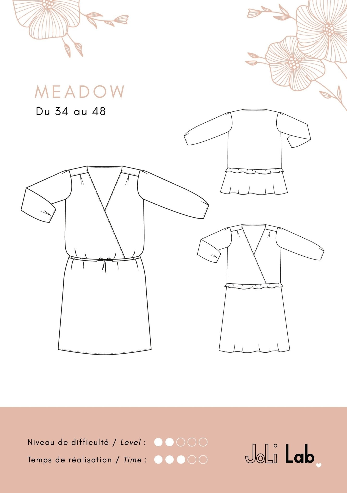 Robe/blouse Meadow - Patron PDF ou pochette - Joli Lab