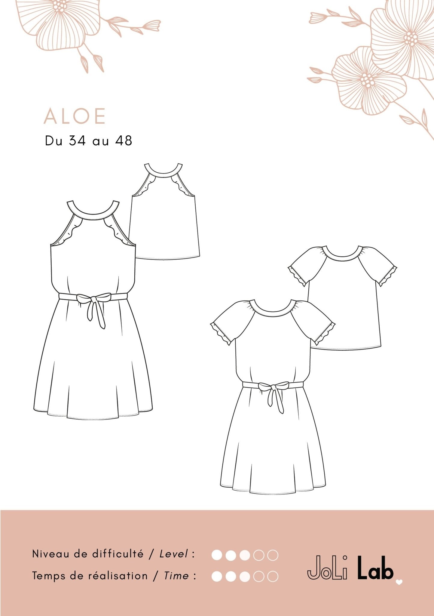 Robe/Top Aloe - Patron PDF ou Pochette - Joli Lab