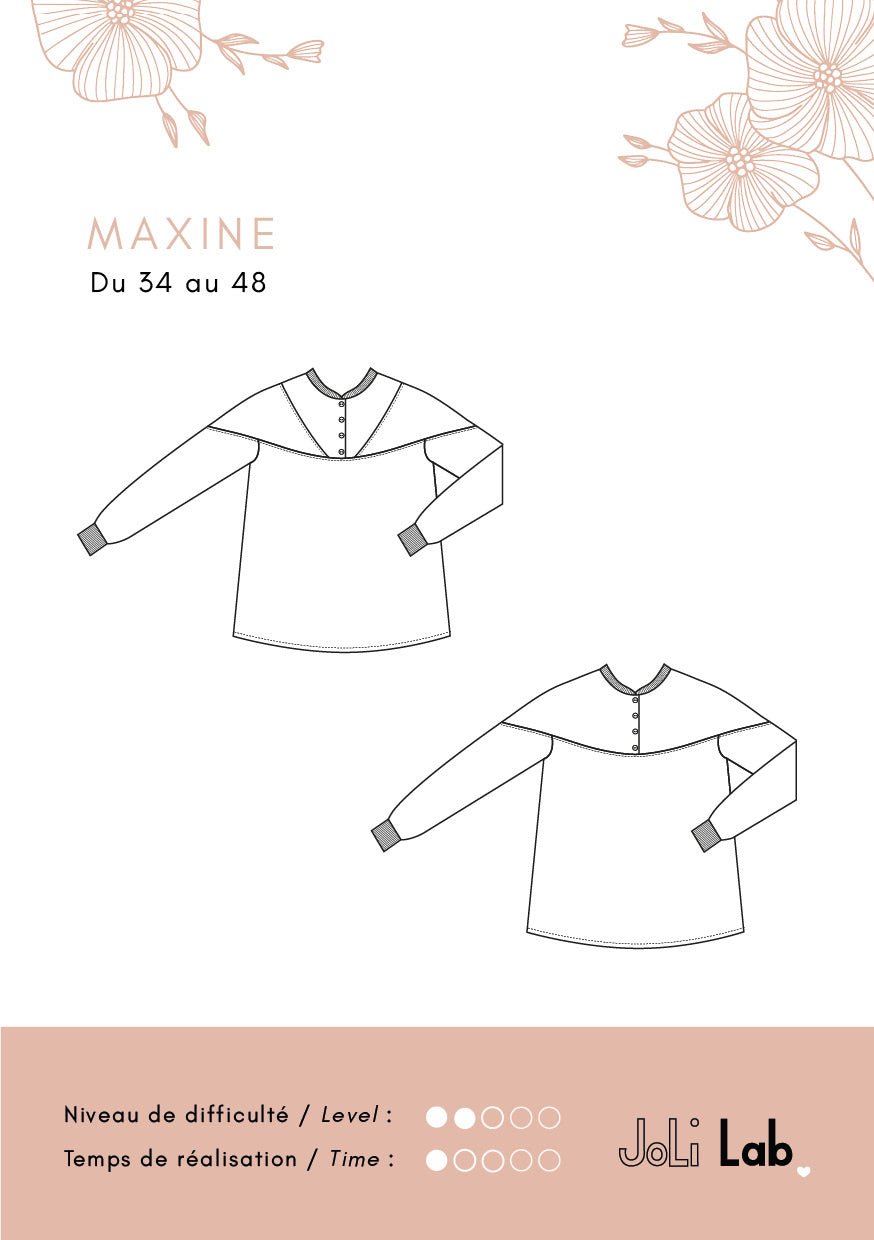 Sweat Maxine - Patron Couture PDF ou Pochette - Joli Lab