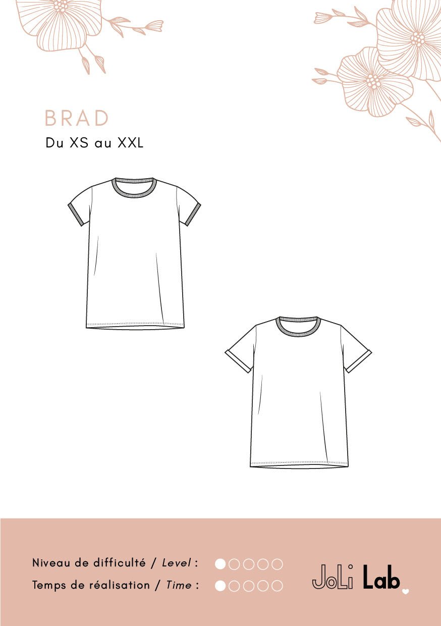 T-shirt Brad - Patron Couture PDF - Joli Lab