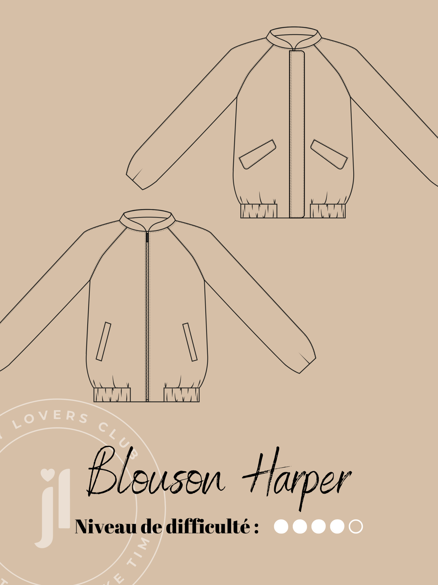 Joli Kit Couture - Blouson Harper chocolat - Joli Lab