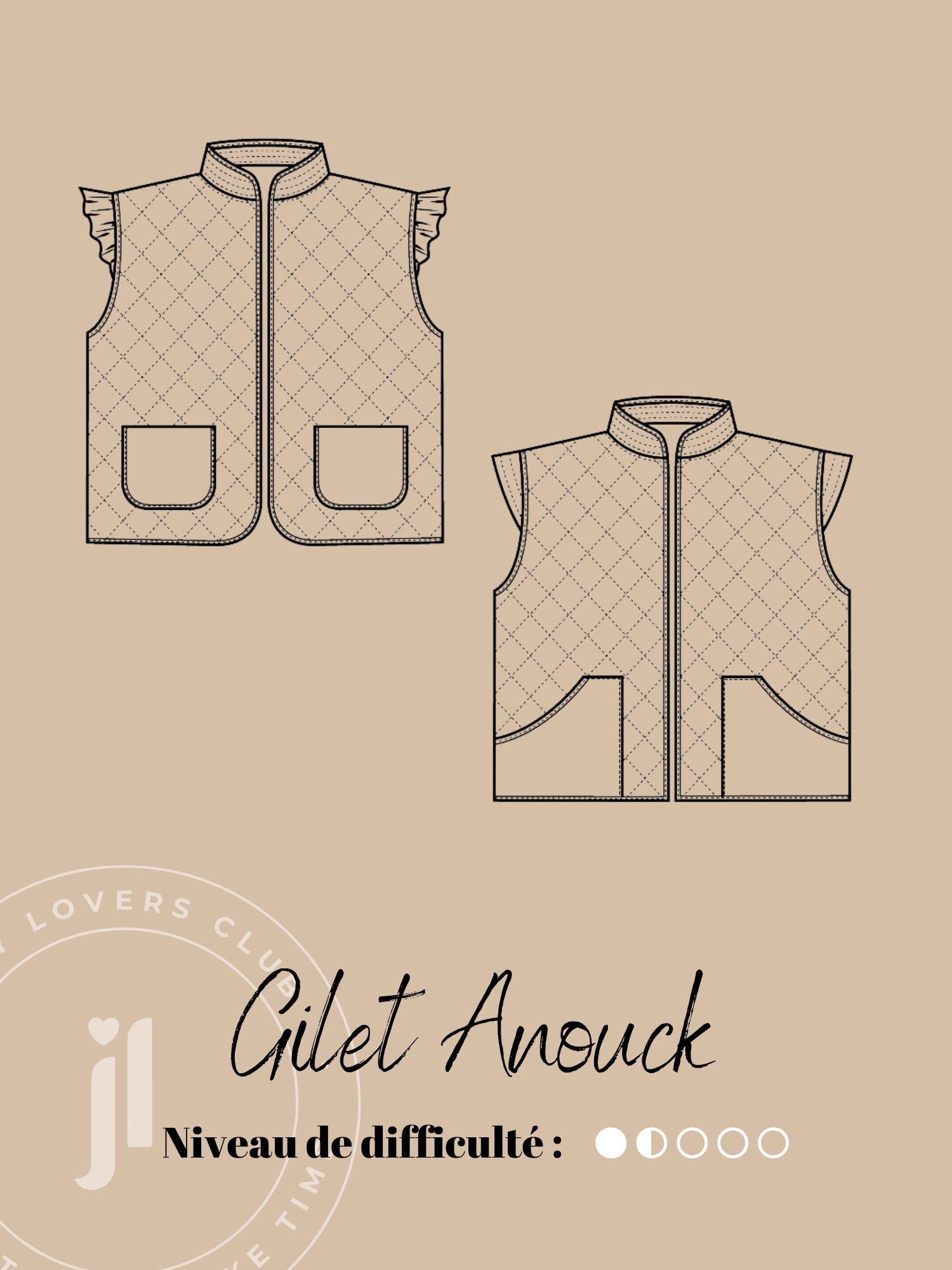 Joli Kit Couture - Gilet Anouck jacquard léopard - Joli Lab