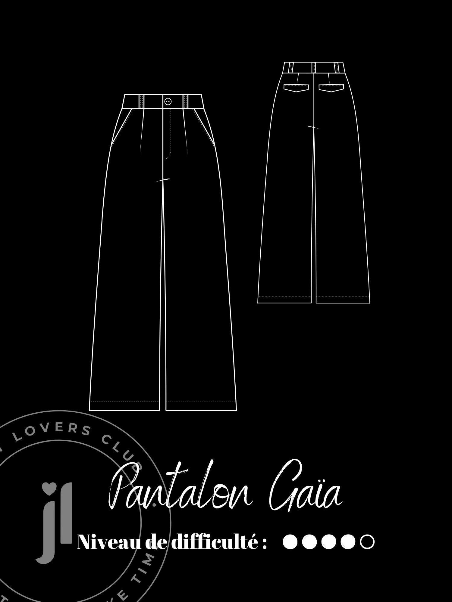 Joli Kit Couture - Pantalon Gaïa noir - Joli Lab