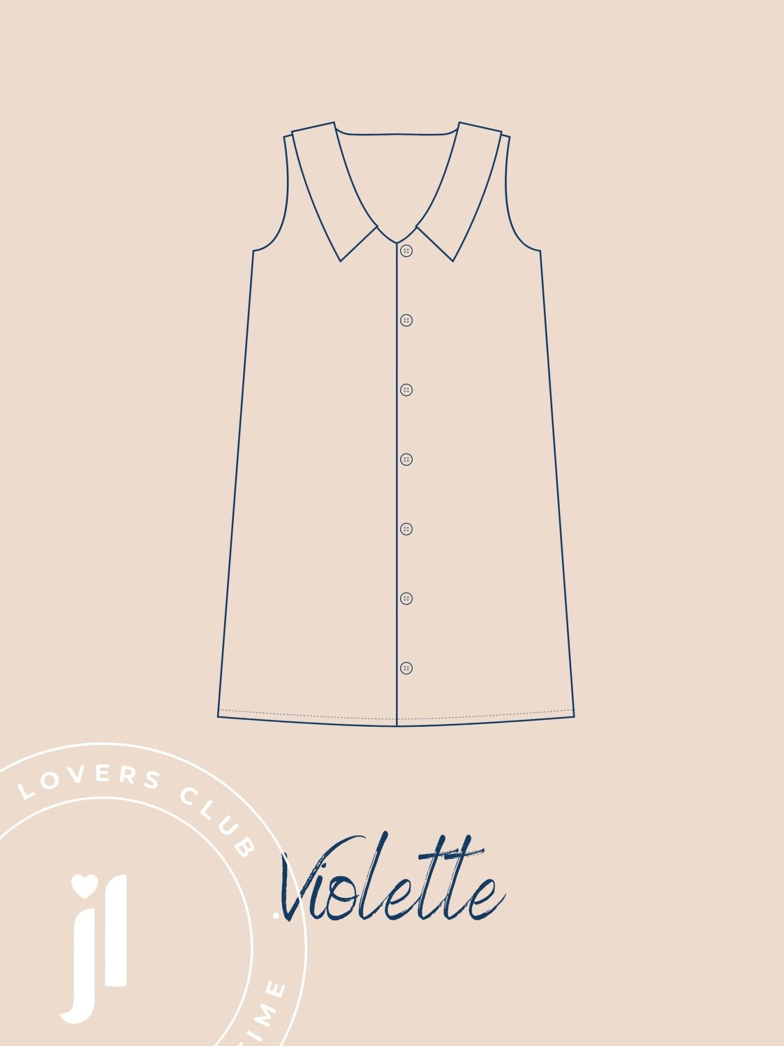 Joli Kit Couture - Robe Violette rouge - Joli Lab