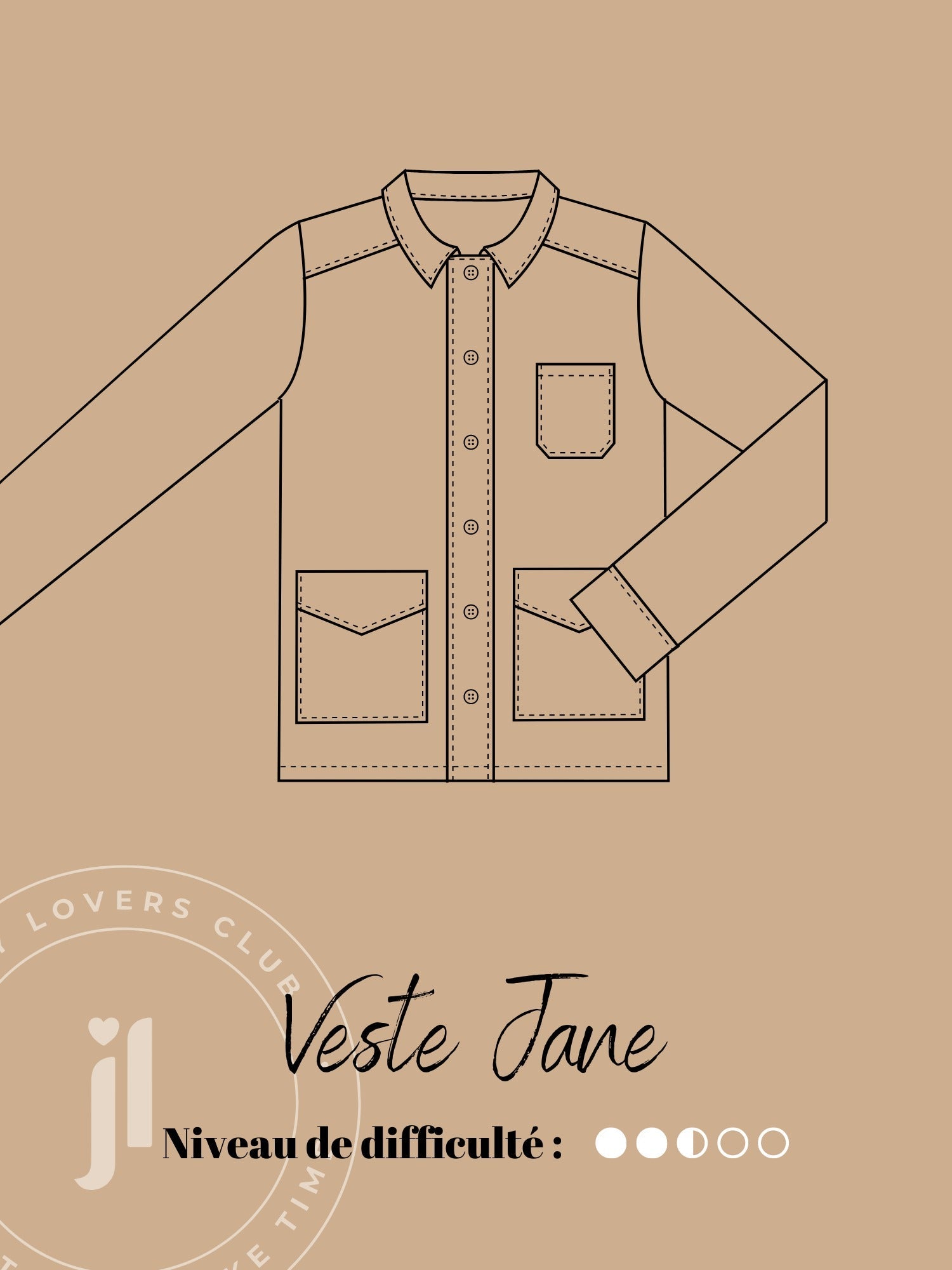 Joli Kit Couture - Veste Jane velours côtelé écru - Joli Lab