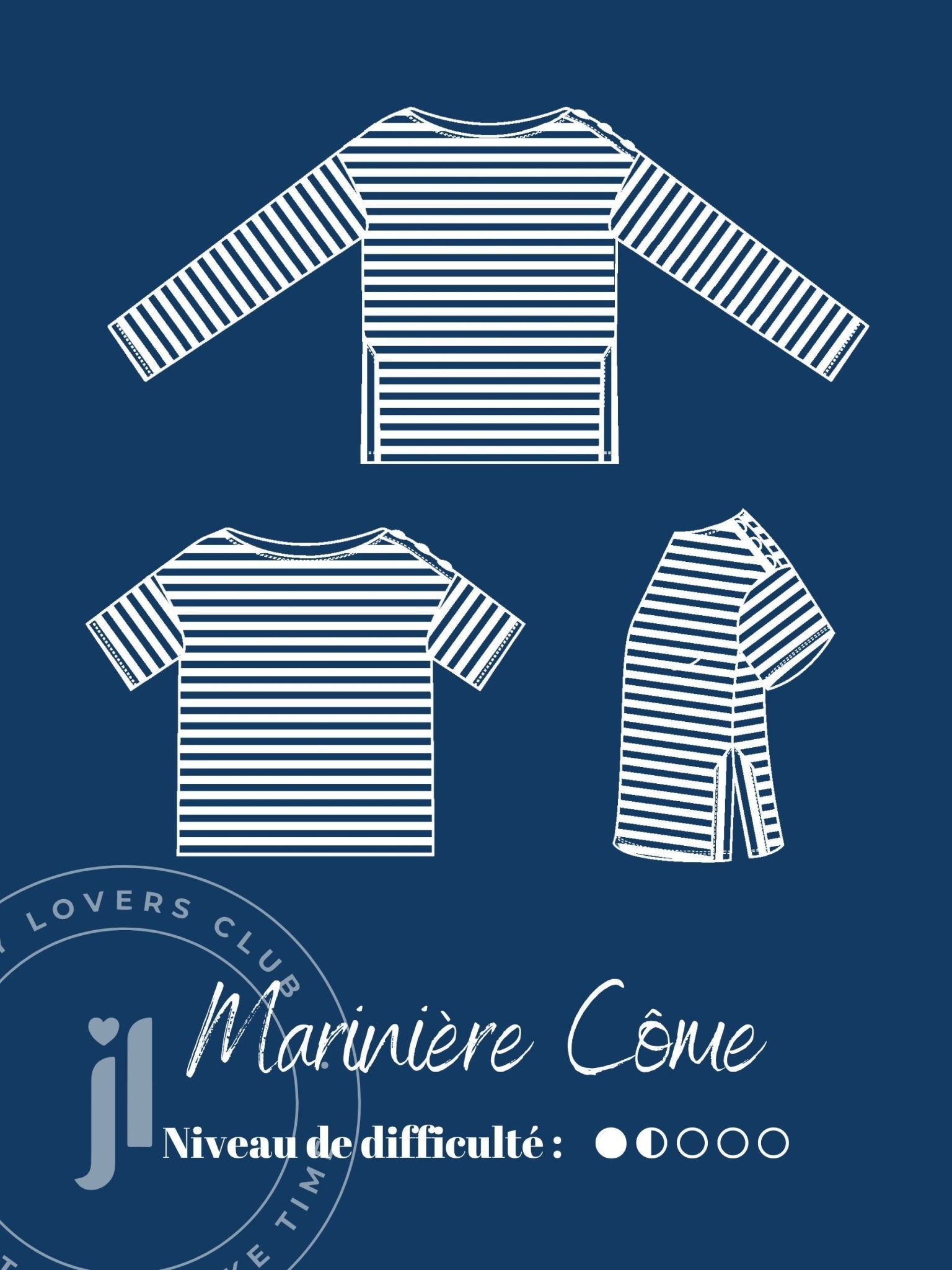 Marinière Côme - Patron Couture PDF - Joli Lab